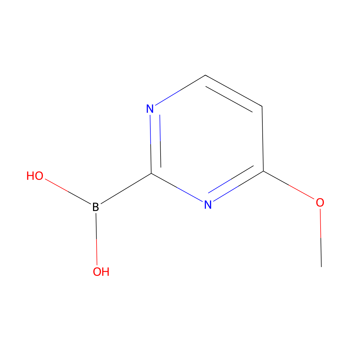 (4-Methoxypyrimidin-2-yl)boronic acid molecular structure, CAS 1411773-81-3