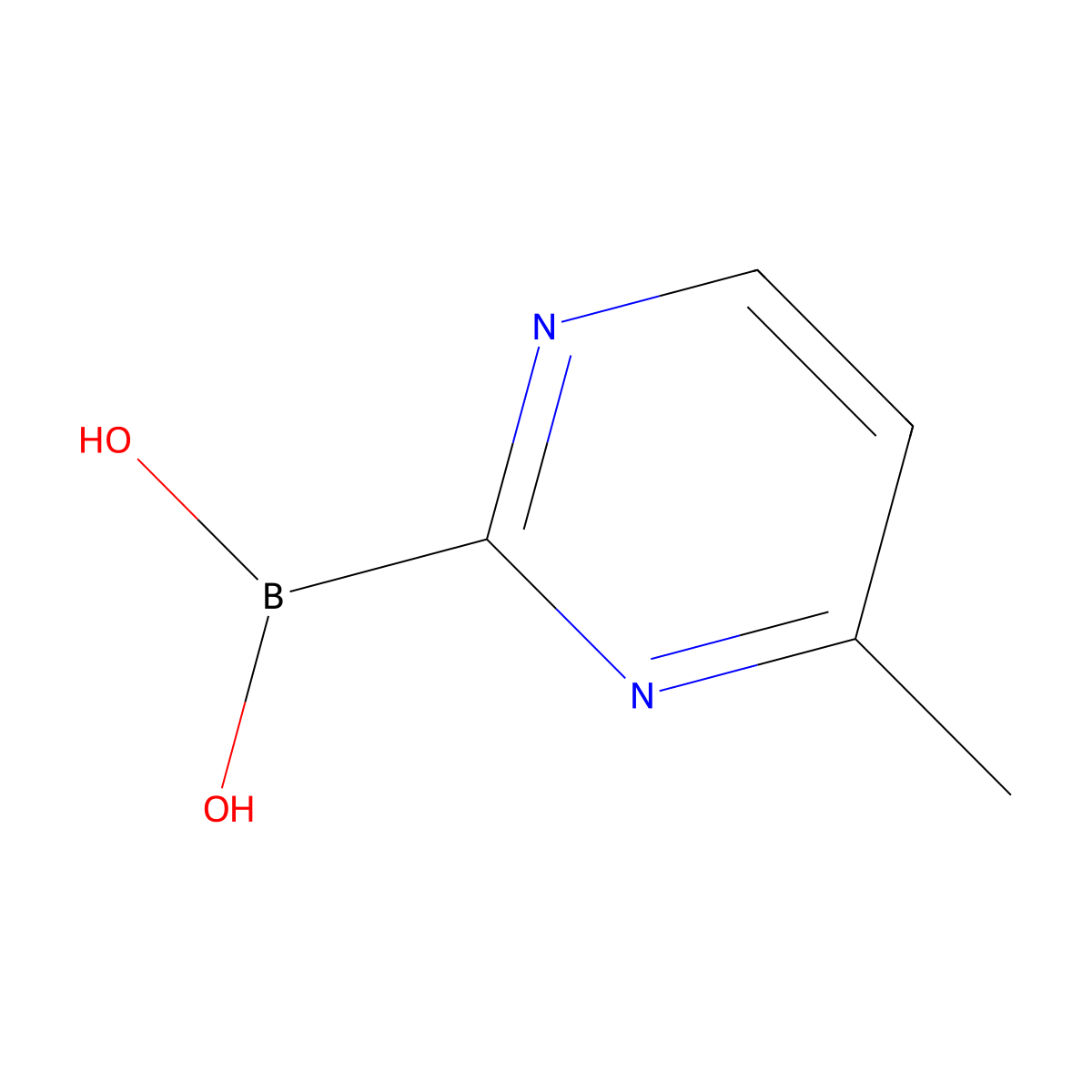 (4-Methylpyrimidin-2-yl)boronic acid molecular structure, CAS 1411774-26-9