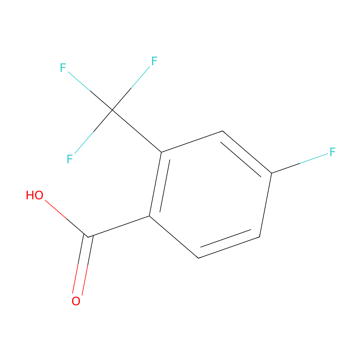 4-Fluoro-2-(trifluoromethyl)benzoic acid molecular structure, CAS 141179-72-8