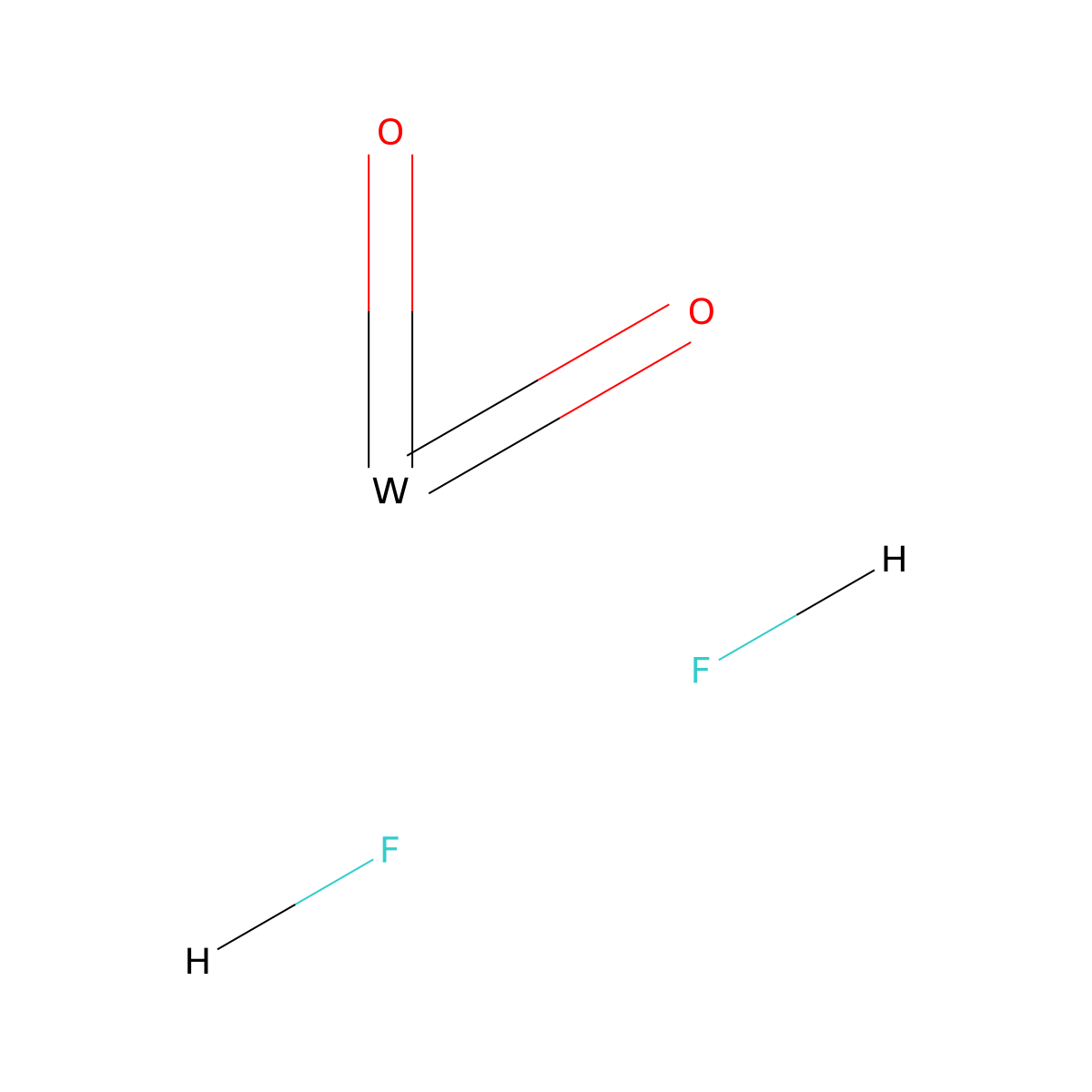Tungsten difluoride dioxide molecular structure, CAS 14118-73-1