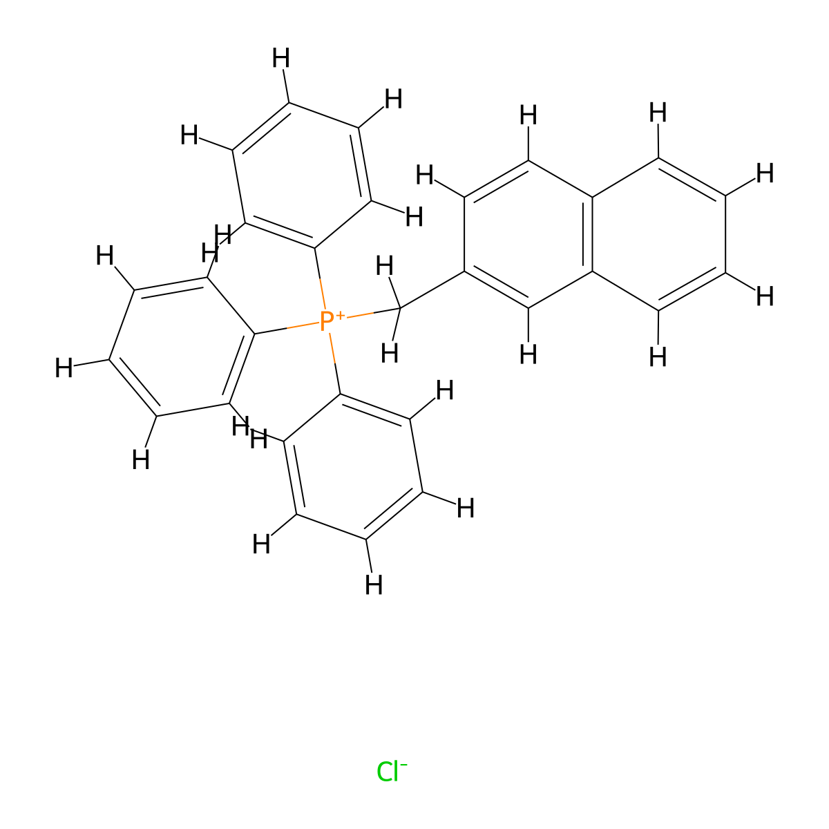 2-Naphthylmethyltriphenylphosphonium chloride molecular structure, CAS 141185-40-2