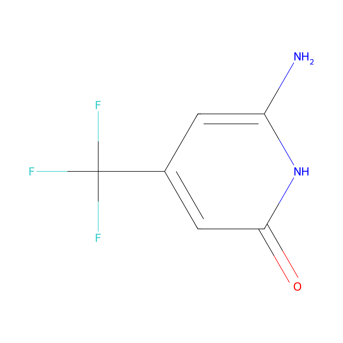 6-Amino-4-(trifluoromethyl)pyridin-2(1H)-one molecular structure, CAS 141187-98-6