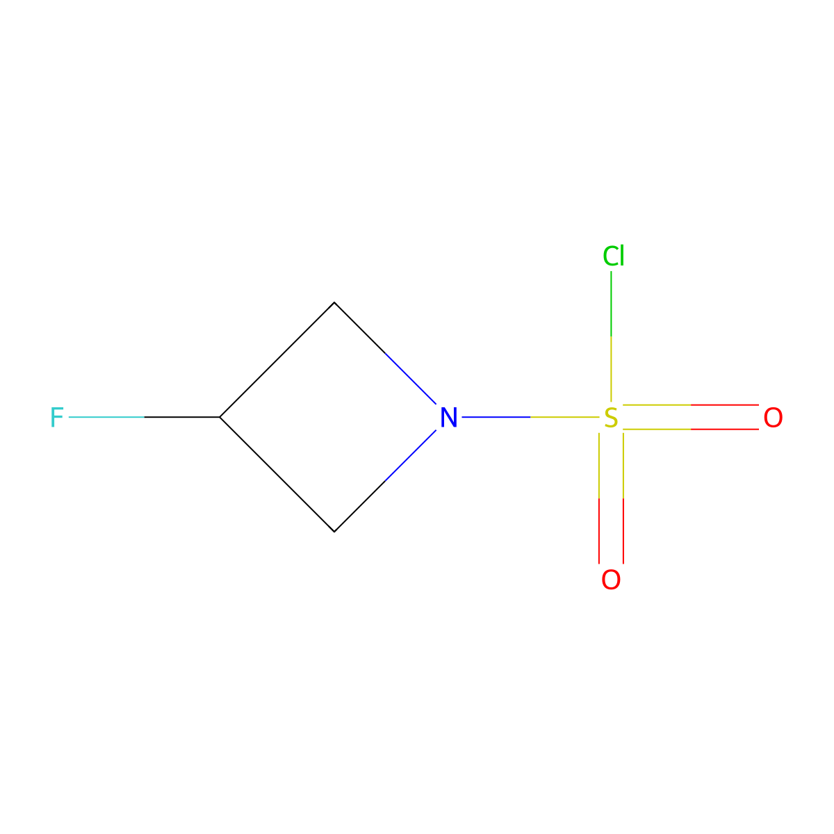 3-Fluoroazetidine-1-sulfonyl chloride molecular structure, CAS 1411940-38-9