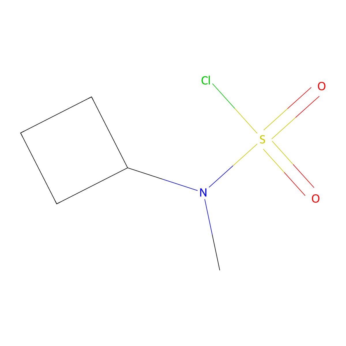 N-cyclobutyl-N-methylsulfamoyl chloride molecular structure, CAS 1411944-92-7