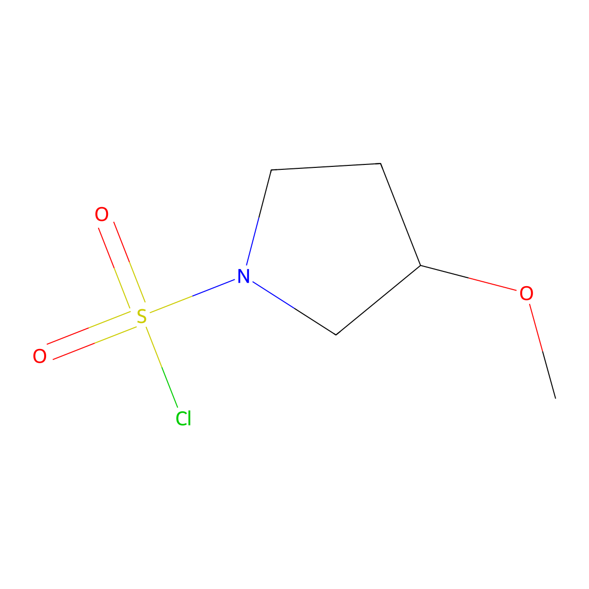 3-Methoxypyrrolidine-1-sulfonyl chloride molecular structure, CAS 1411950-56-5