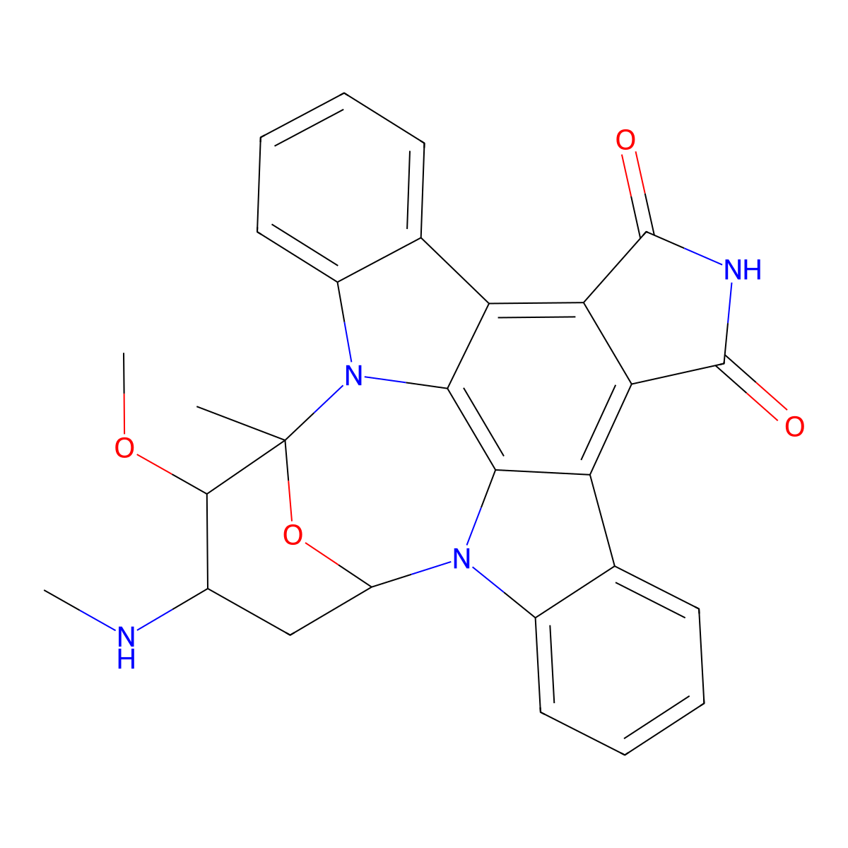 7-Oxo Staurosporine molecular structure, CAS 141196-69-2