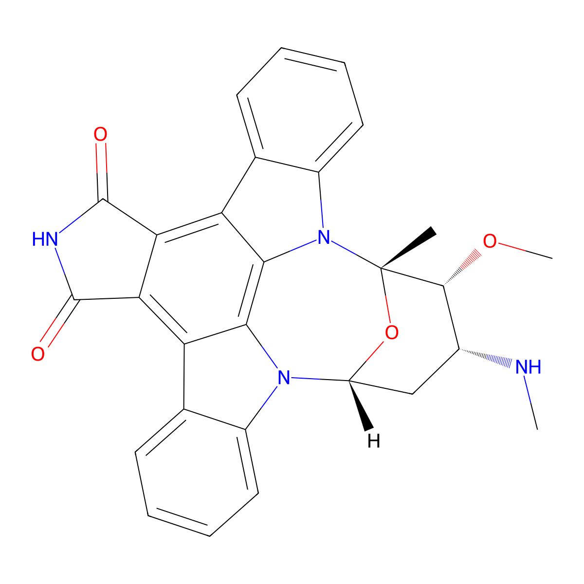 7-Oxo Staurosporine molecular structure, CAS 141196-69-2