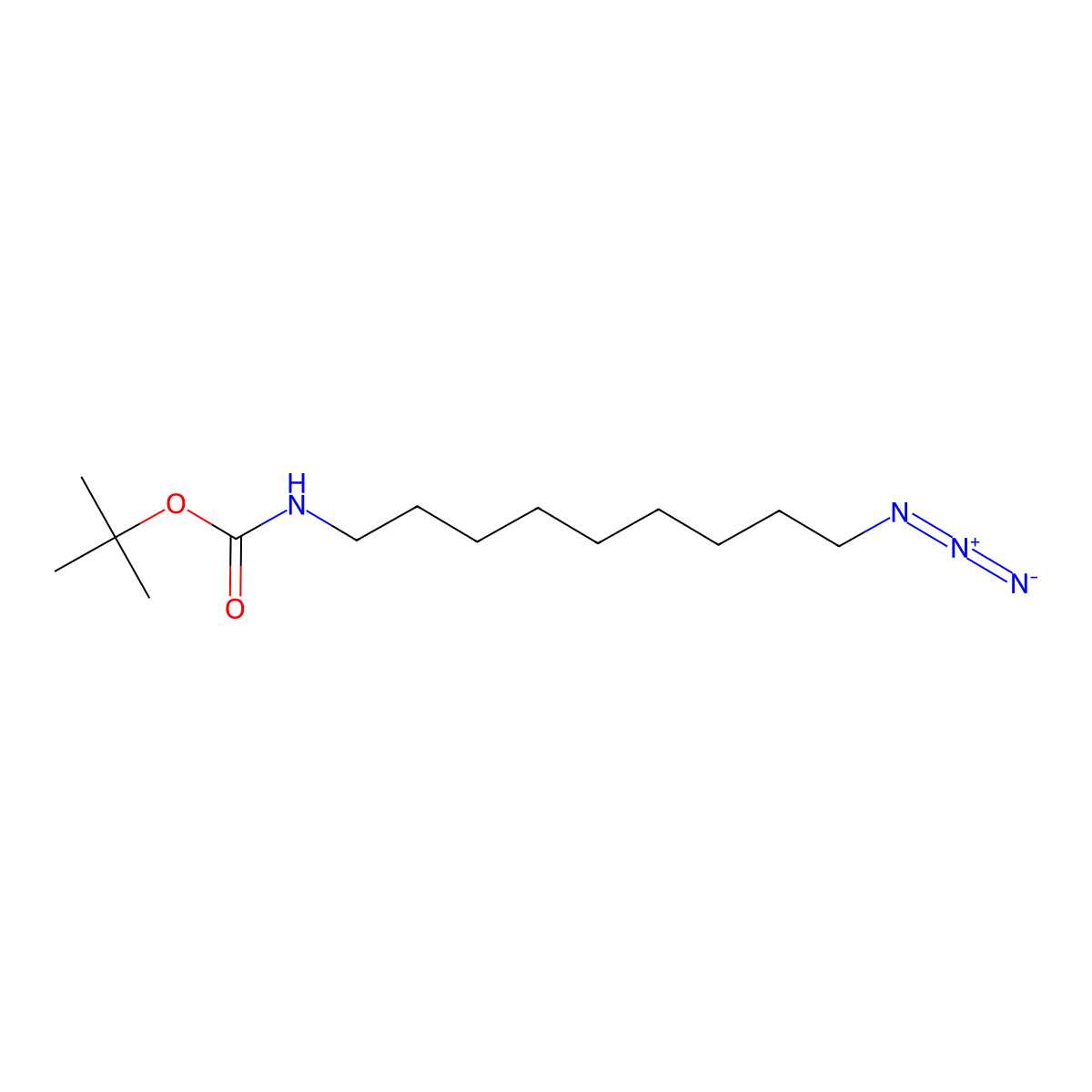 N-Boc-9-azidononan-1-amine molecular structure, CAS 1411977-81-5