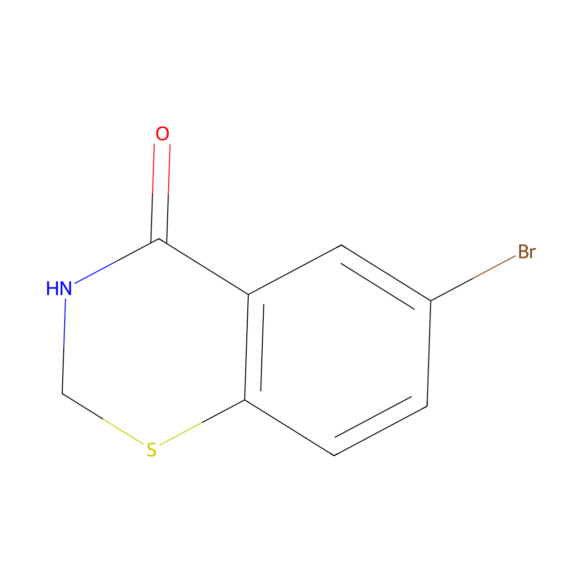 6-Bromo-2,3-dihydro-1,3-benzothiazin-4-one molecular structure, CAS 1411982-58-5