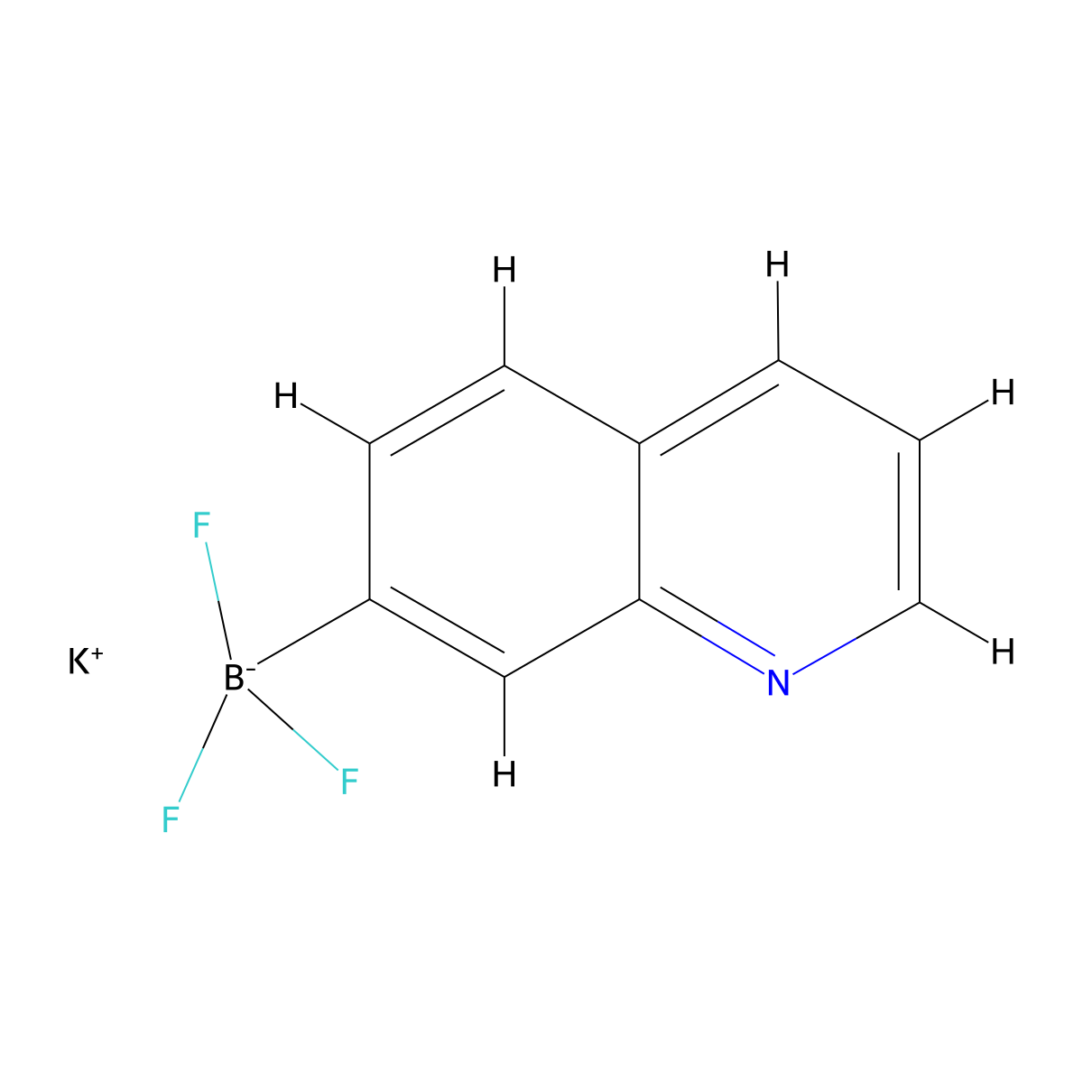 Potassium trifluoro(quinolin-7-yl)borate molecular structure, CAS 1411985-64-2