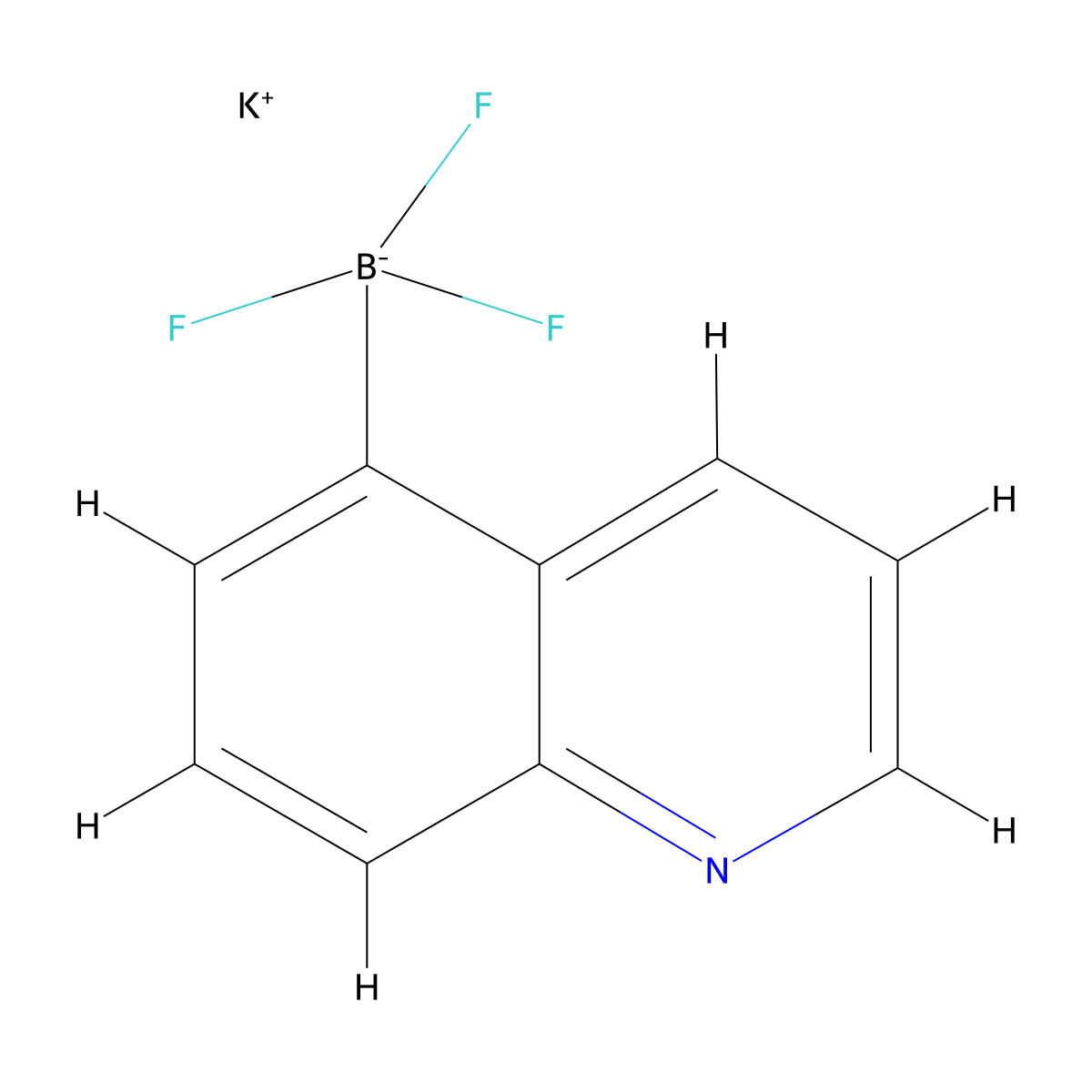 Potassium trifluoro(quinolin-5-yl)boranuide molecular structure, CAS 1411985-86-8