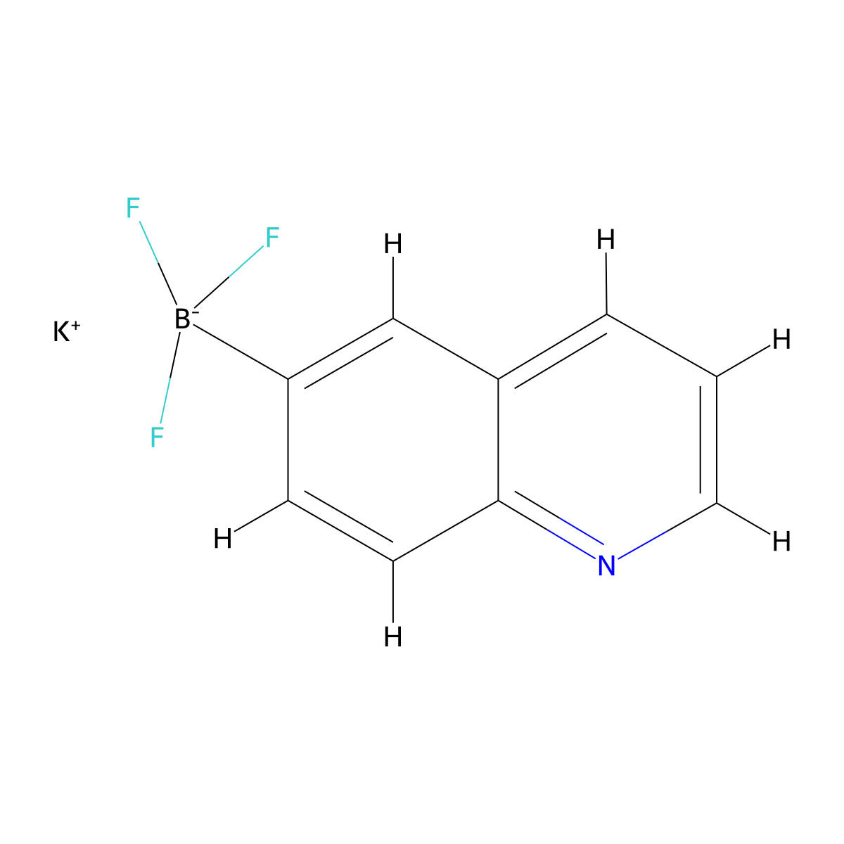 Potassium quinoline-6-trifluoroborate molecular structure, CAS 1411985-98-2