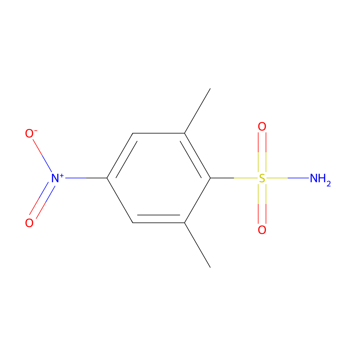 2,6-Dimethyl-4-nitrobenzene-1-sulfonamide molecular structure, CAS 1411990-72-1