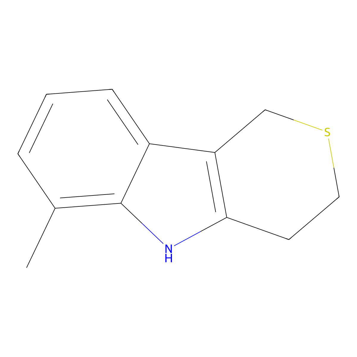 6-Methyl-1,3,4,5-tetrahydrothiopyrano[4,3-b]indole molecular structure, CAS 14120-28-6