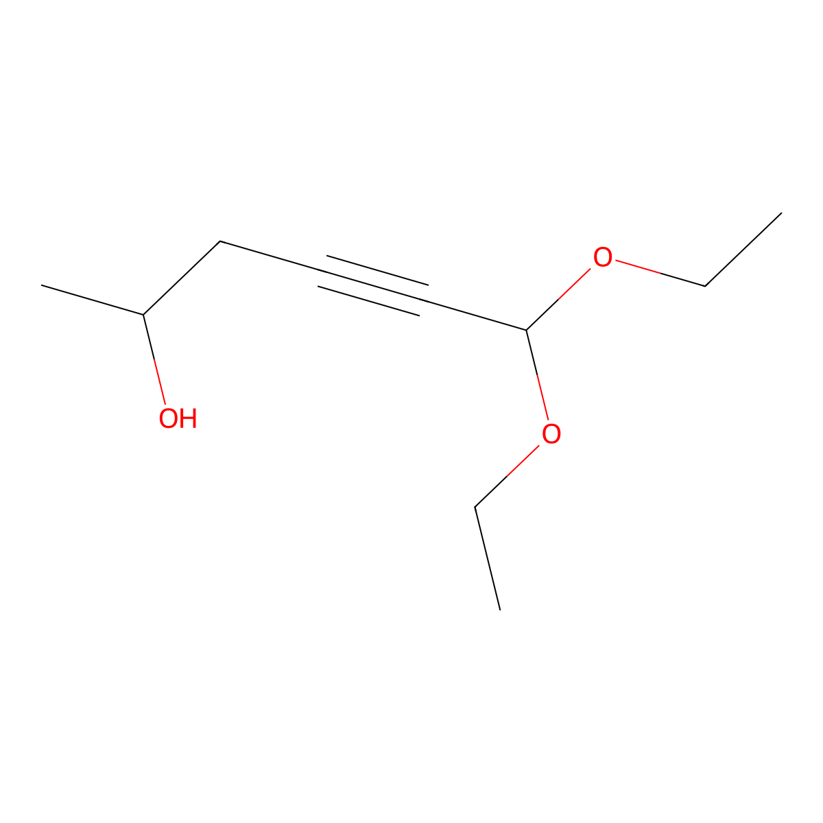 6,6-Diethoxyhex-4-yn-2-ol molecular structure, CAS 141207-05-8