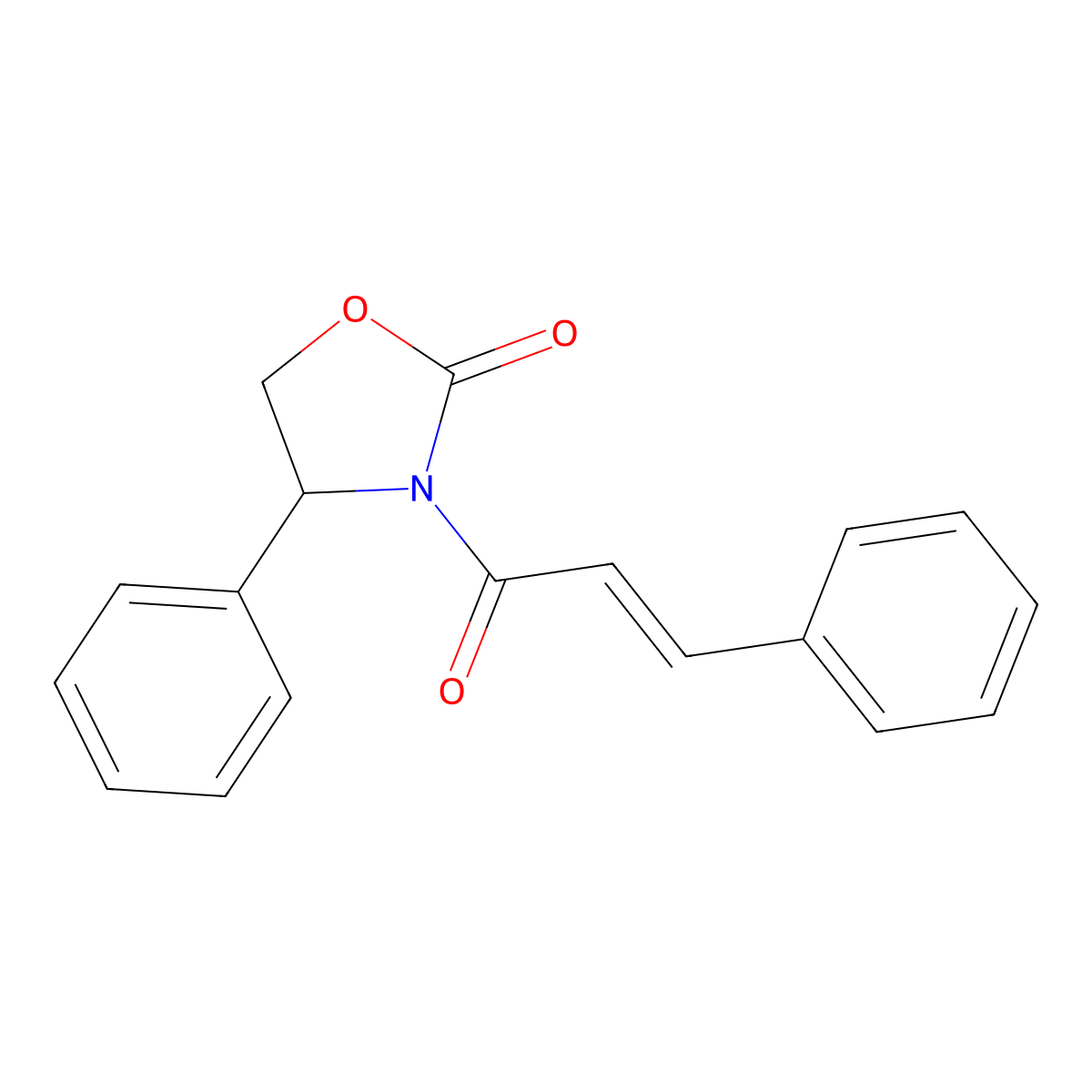 (4S)-4-Phenyl-3-(3-phenylprop-2-enoyl)-1,3-oxazolidin-2-one molecular structure, CAS 141209-95-2