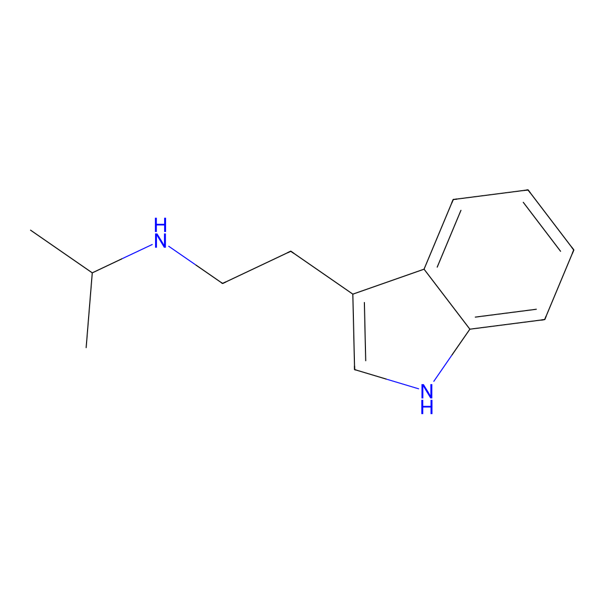 N-[2-(1H-indol-3-yl)ethyl]propan-2-amine molecular structure, CAS 14121-10-9