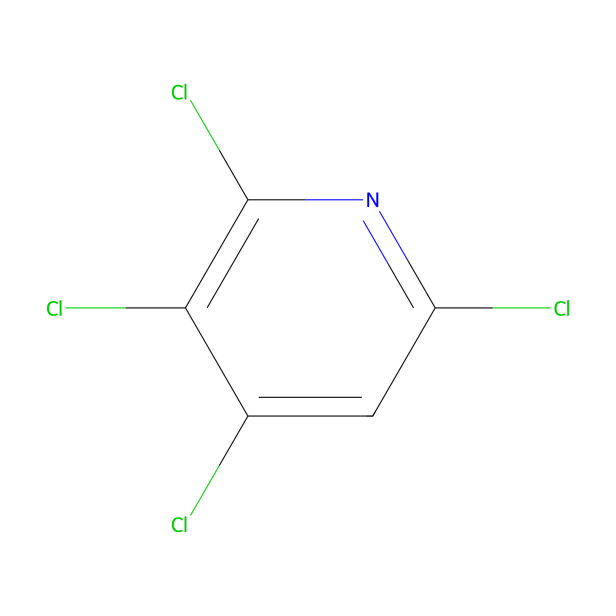 2,3,4,6-Tetrachloropyridine molecular structure, CAS 14121-36-9