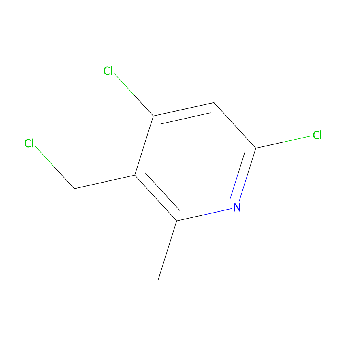 4,6-Dichloro-3-(chloromethyl)-2-methylpyridine molecular structure, CAS 14121-38-1