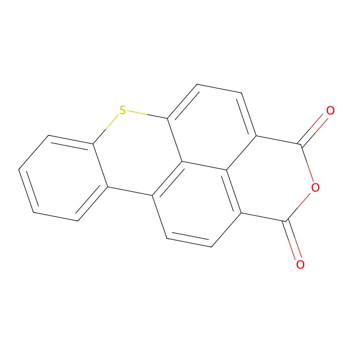 1H,3H-Thioxantheno[2,1,9-def]-2-benzopyran-1,3-dione molecular structure, CAS 14121-49-4