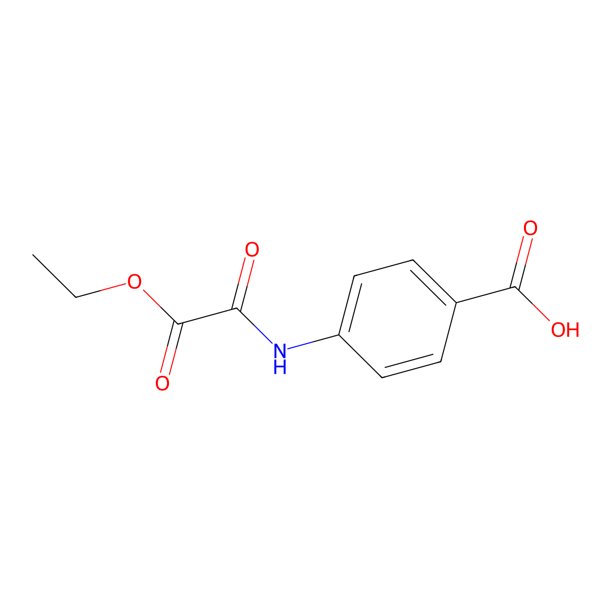 4-(2-Ethoxy-2-oxoacetamido)benzoic acid molecular structure, CAS 14121-58-5
