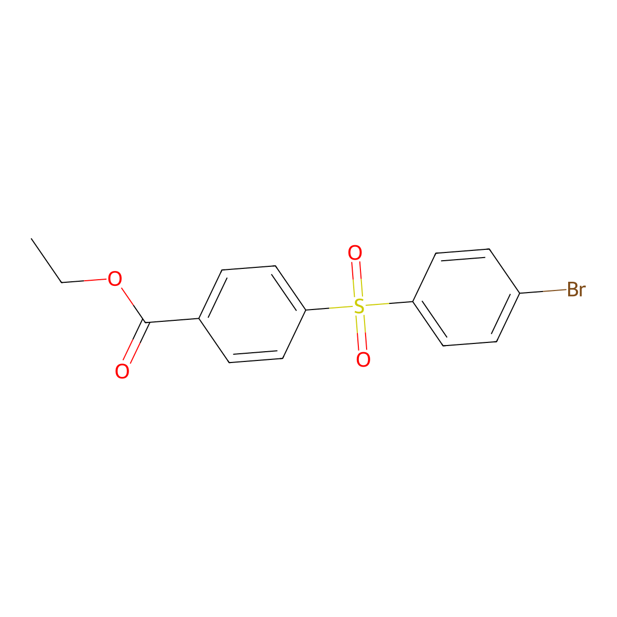 Benzoic acid, 4-[(4-bromophenyl)sulfonyl]-, ethyl ester molecular structure, CAS 141212-53-5