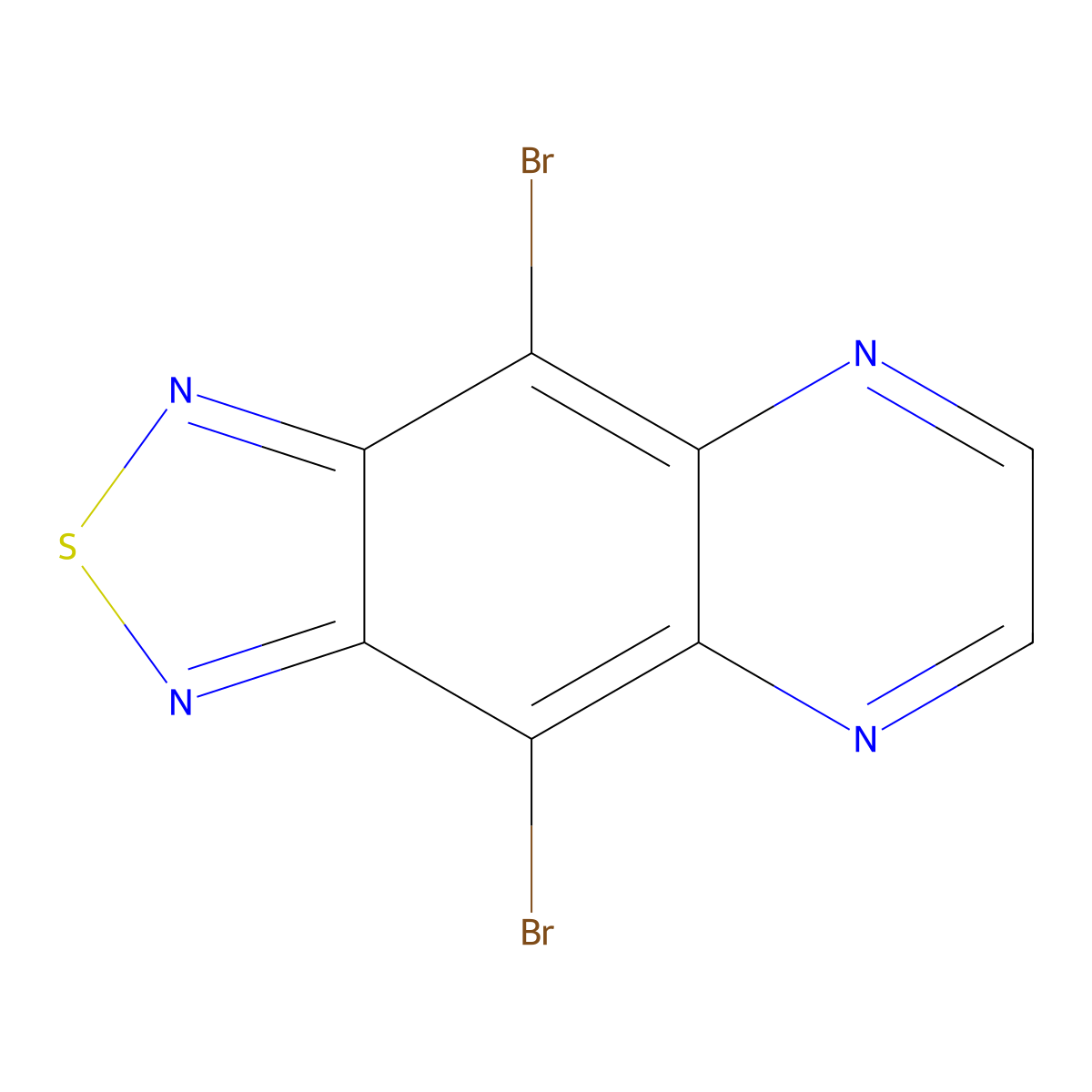 4,9-Dibromo-[1,2,5]thiadiazolo[3,4-g]quinoxaline molecular structure, CAS 141215-31-8