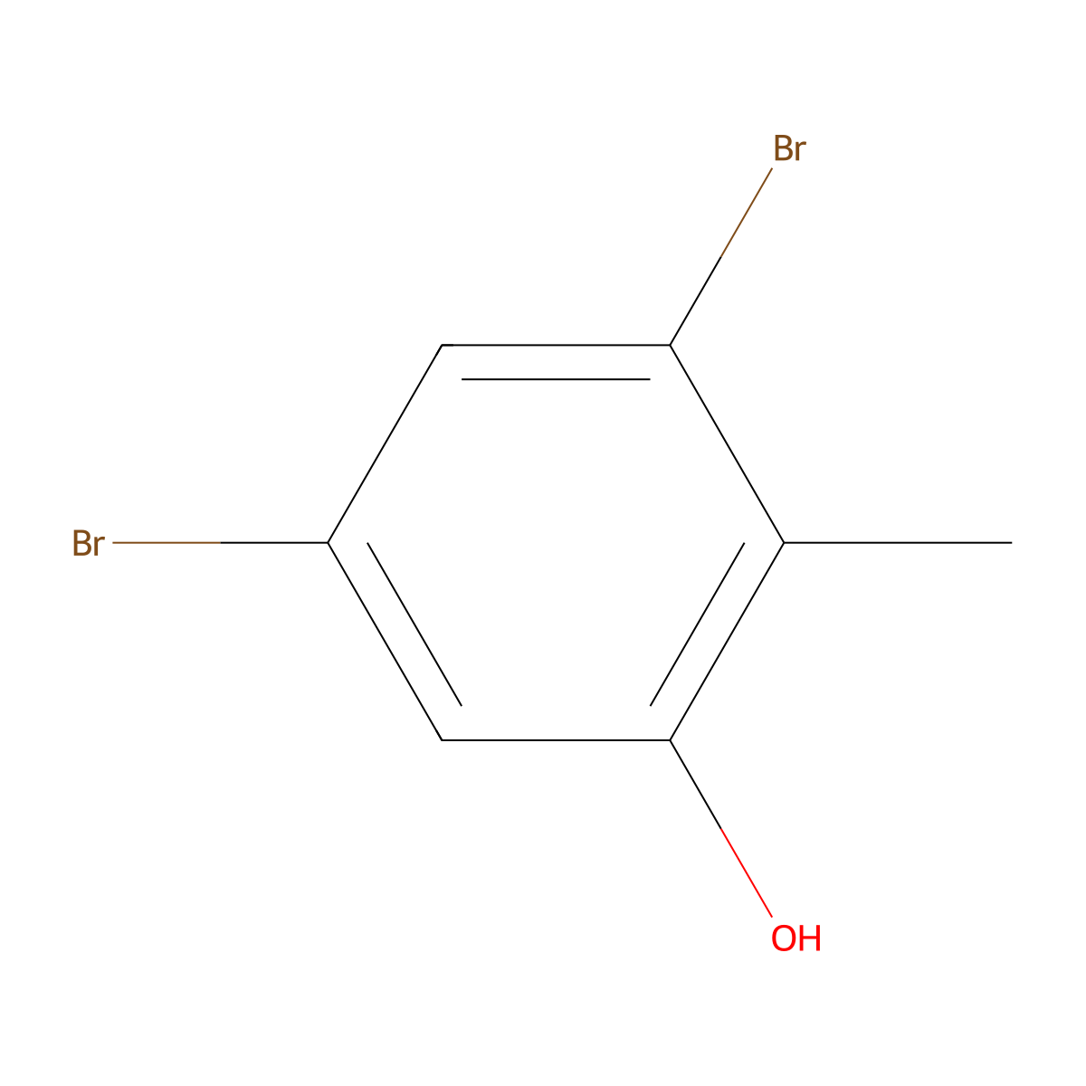 3,5-Dibromo-2-methylphenol molecular structure, CAS 14122-00-0