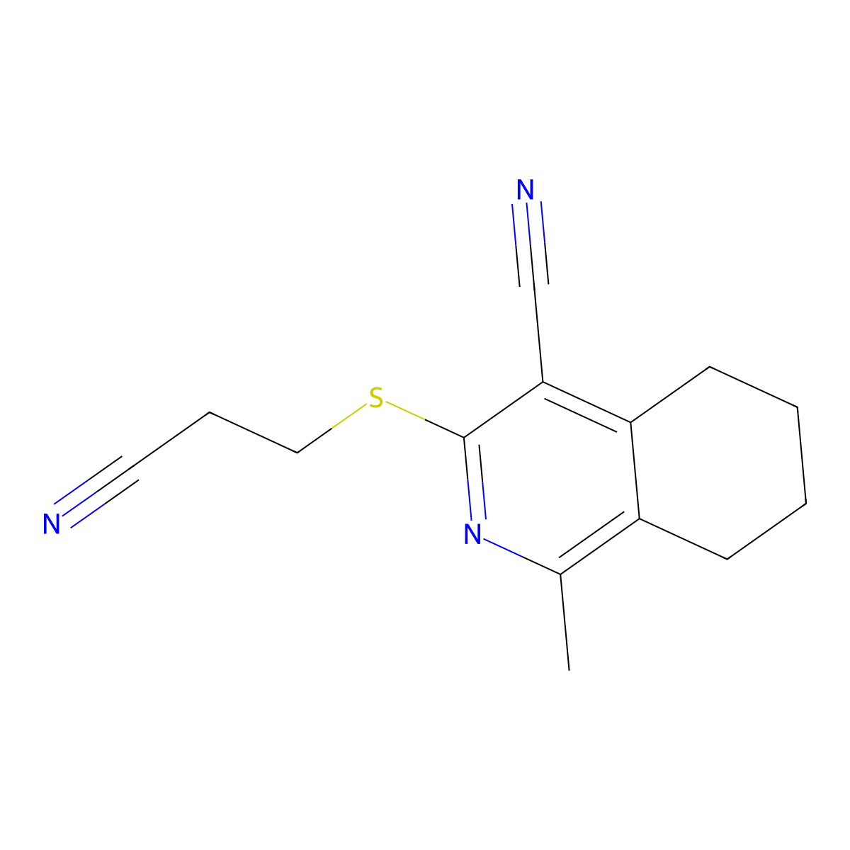 3-((2-Cyanoethyl)thio)-1-methyl-5,6,7,8-tetrahydroisoquinoline-4-carbonitrile molecular structure, CAS 1412223-15-4