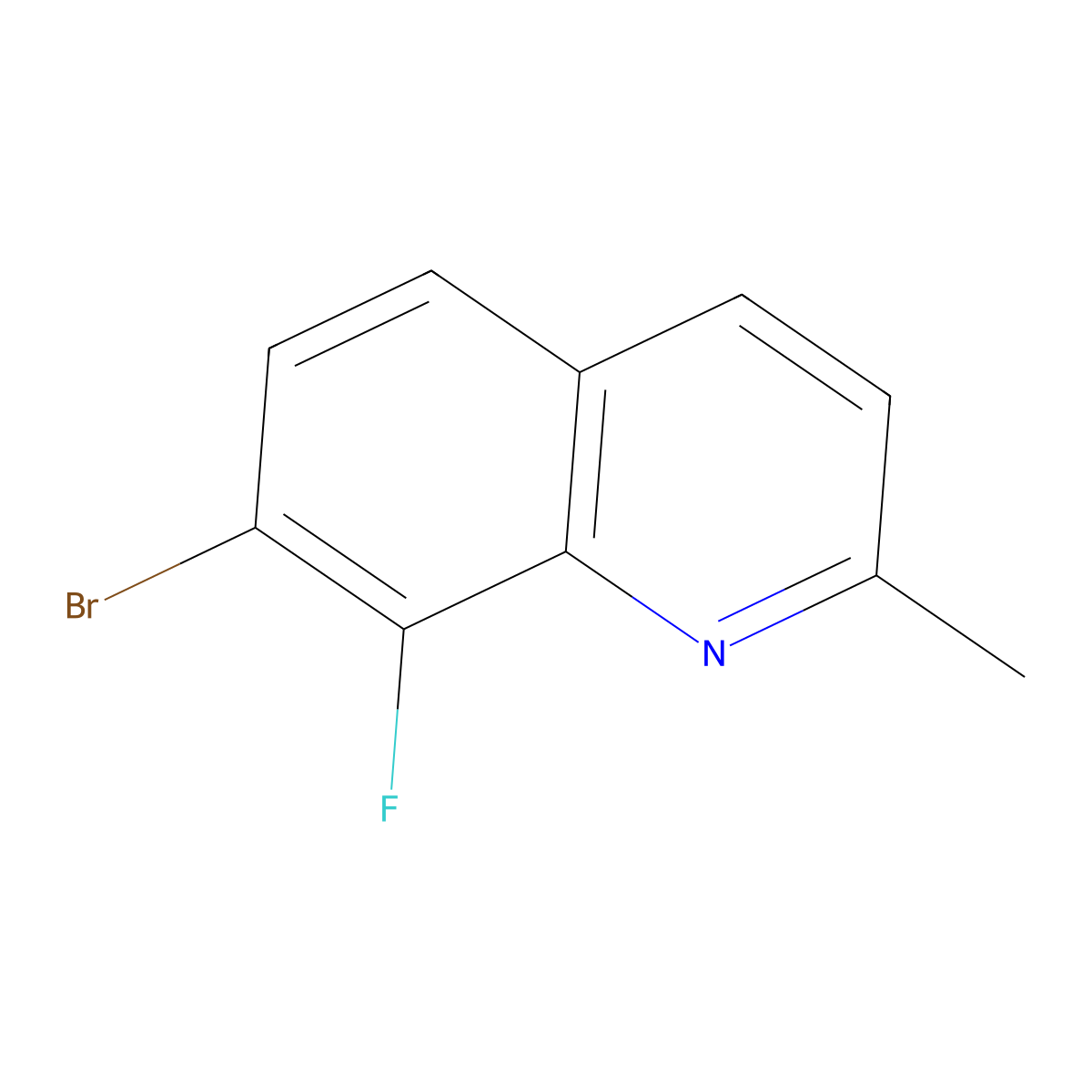 7-Bromo-8-fluoro-2-methylquinoline molecular structure, CAS 1412257-81-8