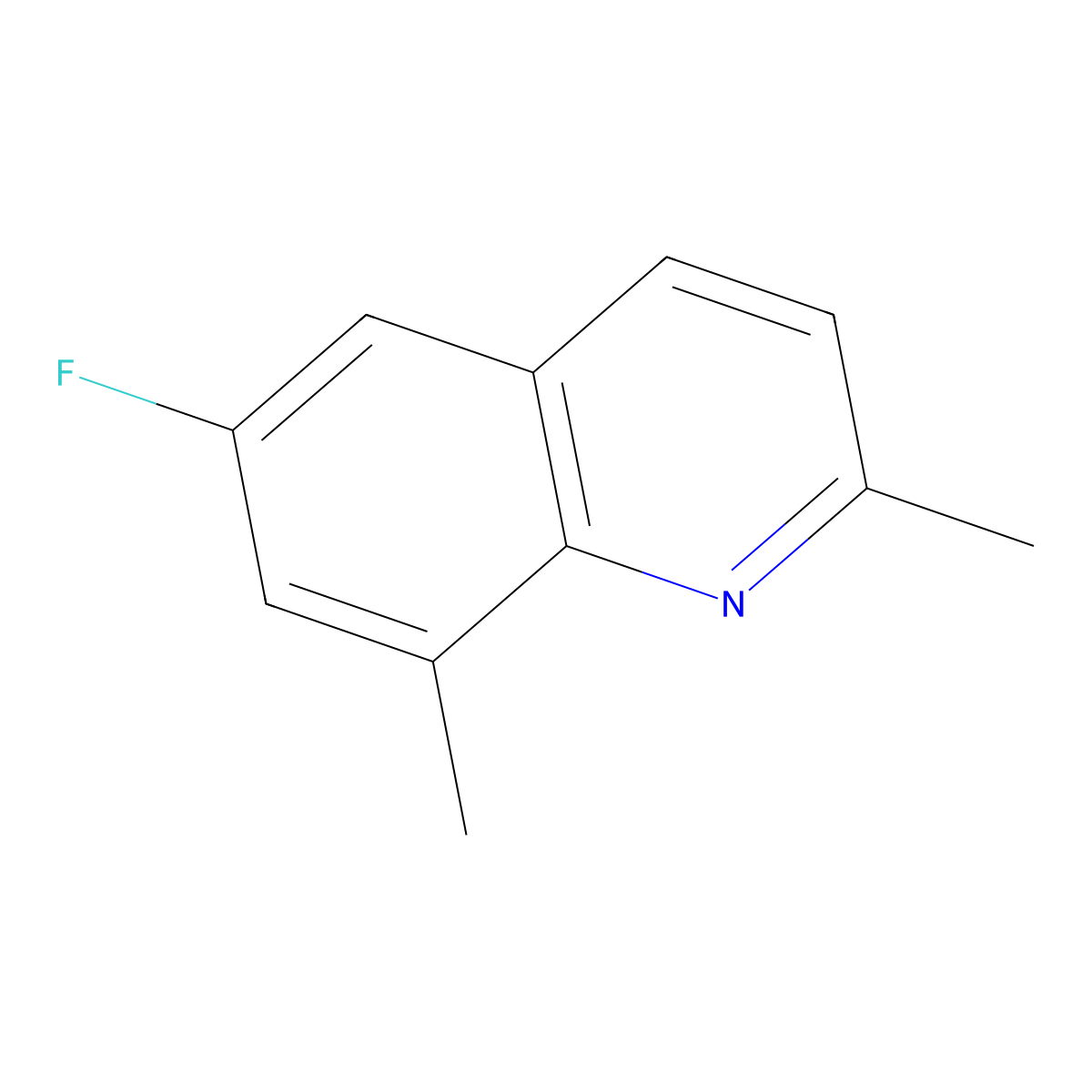 6-Fluoro-2,8-dimethylquinoline molecular structure, CAS 1412258-20-8