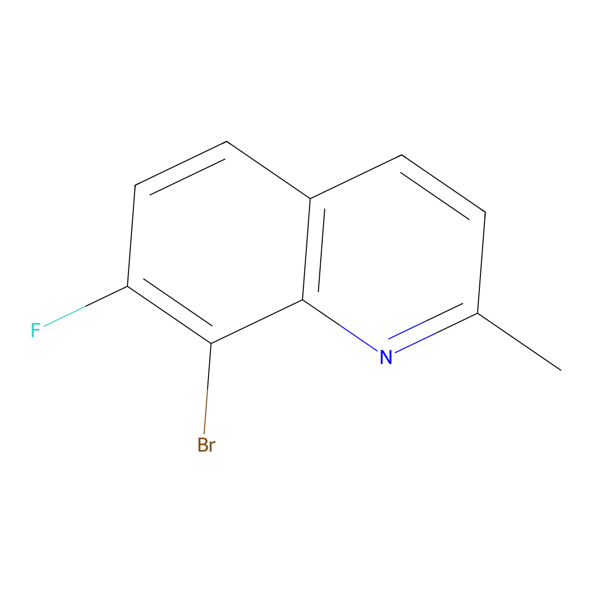 8-Bromo-7-fluoro-2-methylquinoline molecular structure, CAS 1412261-65-4