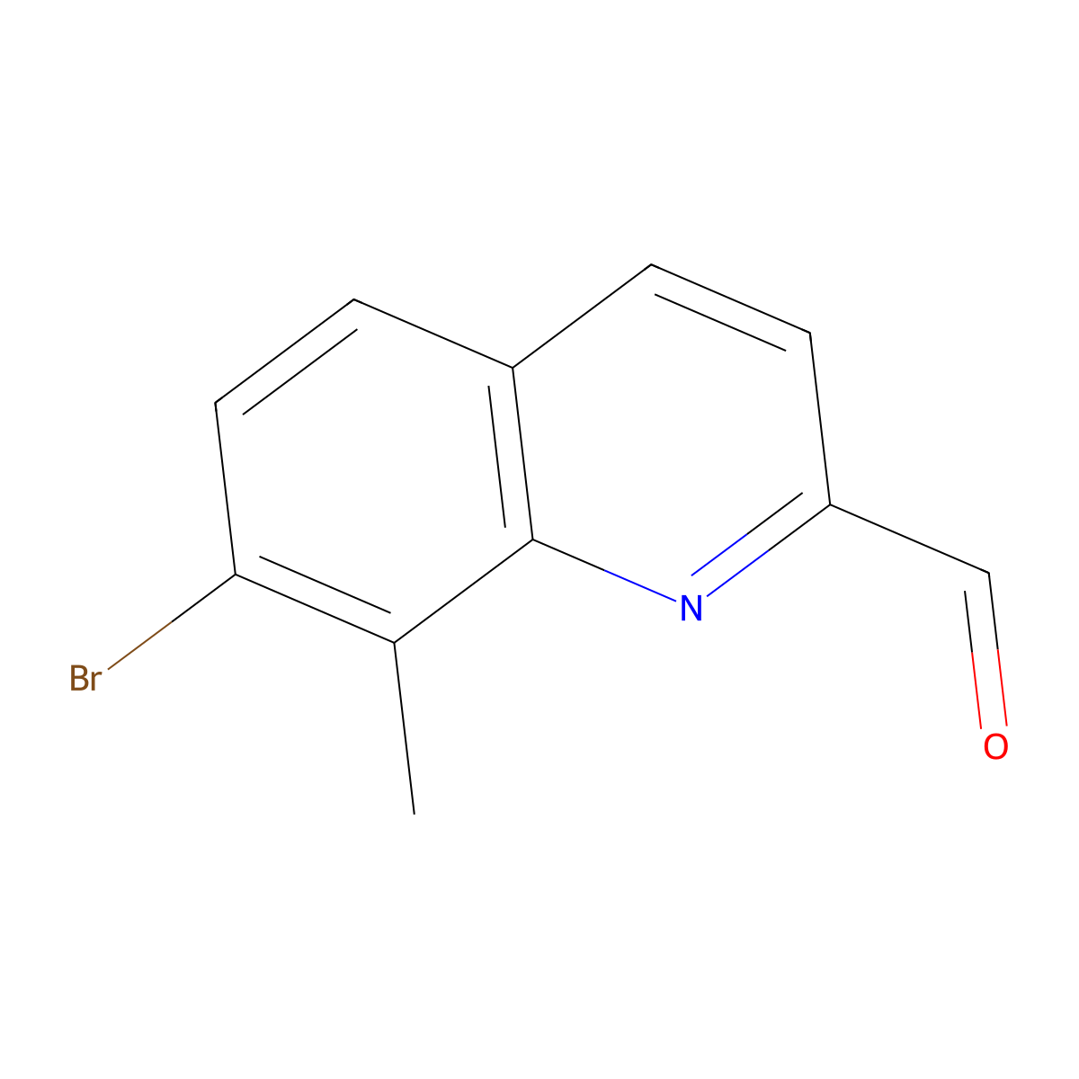 7-Bromo-8-methylquinoline-2-carbaldehyde molecular structure, CAS 1412265-14-5