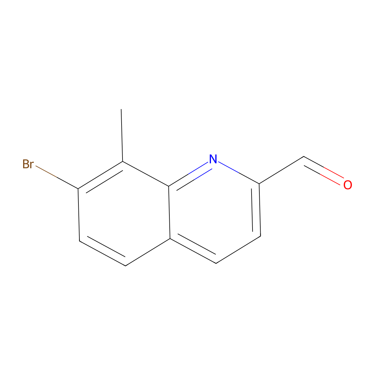 7-Bromo-8-methylquinoline-2-carbaldehyde molecular structure, CAS 1412265-14-5