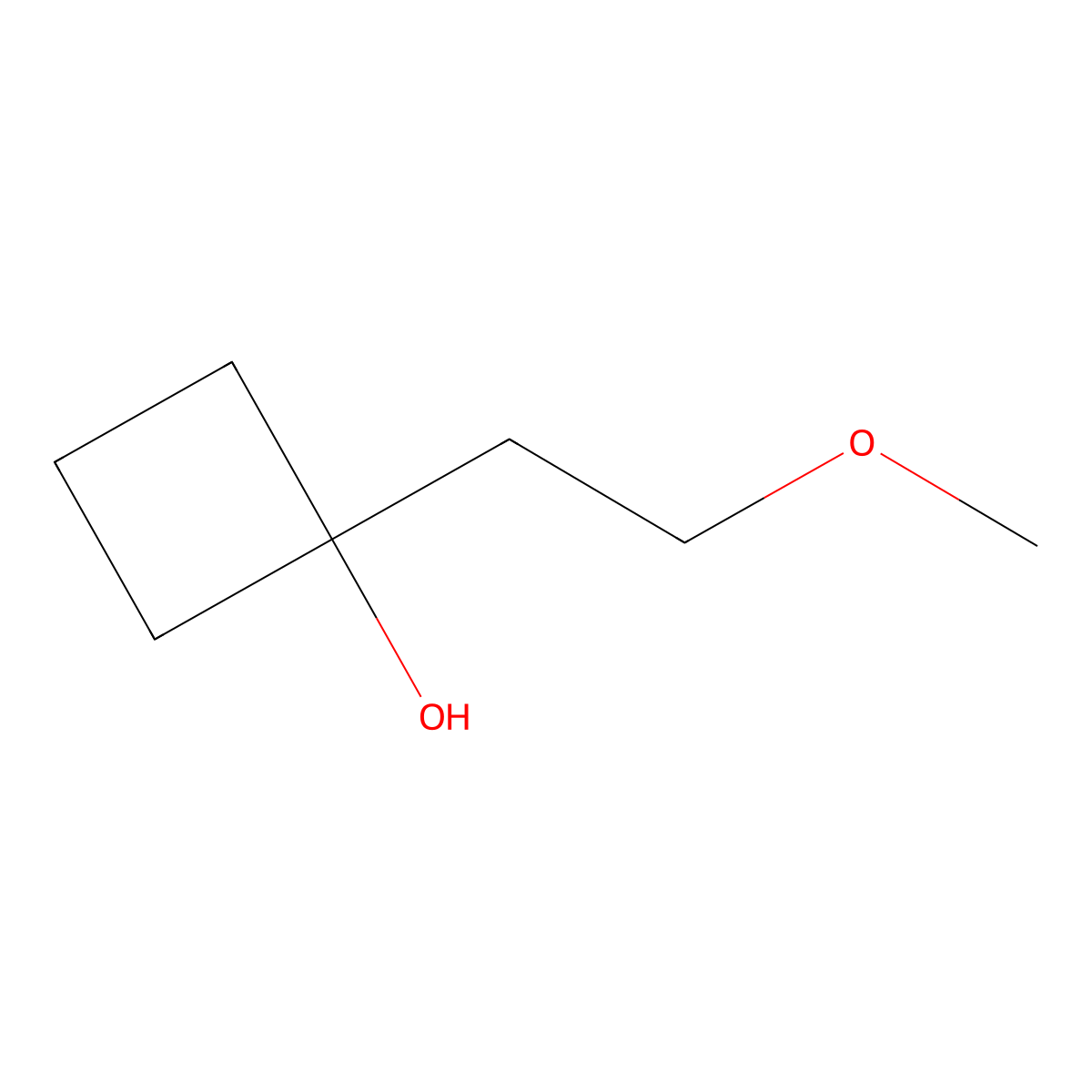 1-(2-Methoxyethyl)cyclobutan-1-ol molecular structure, CAS 141227-29-4