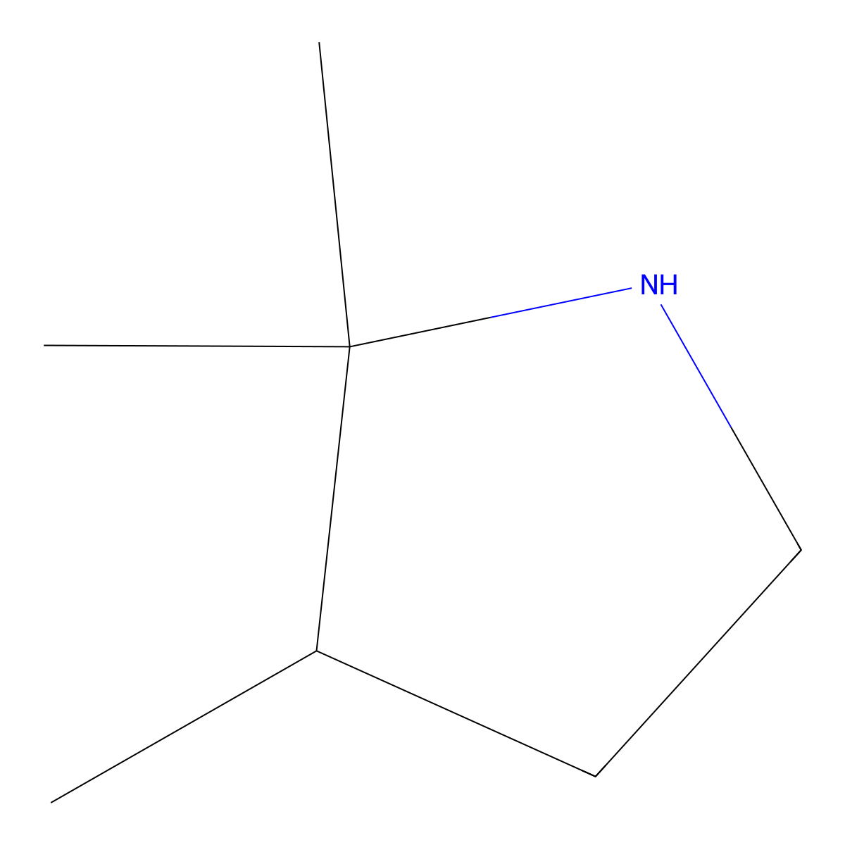 2,2,3-Trimethylpyrrolidine molecular structure, CAS 14123-52-5