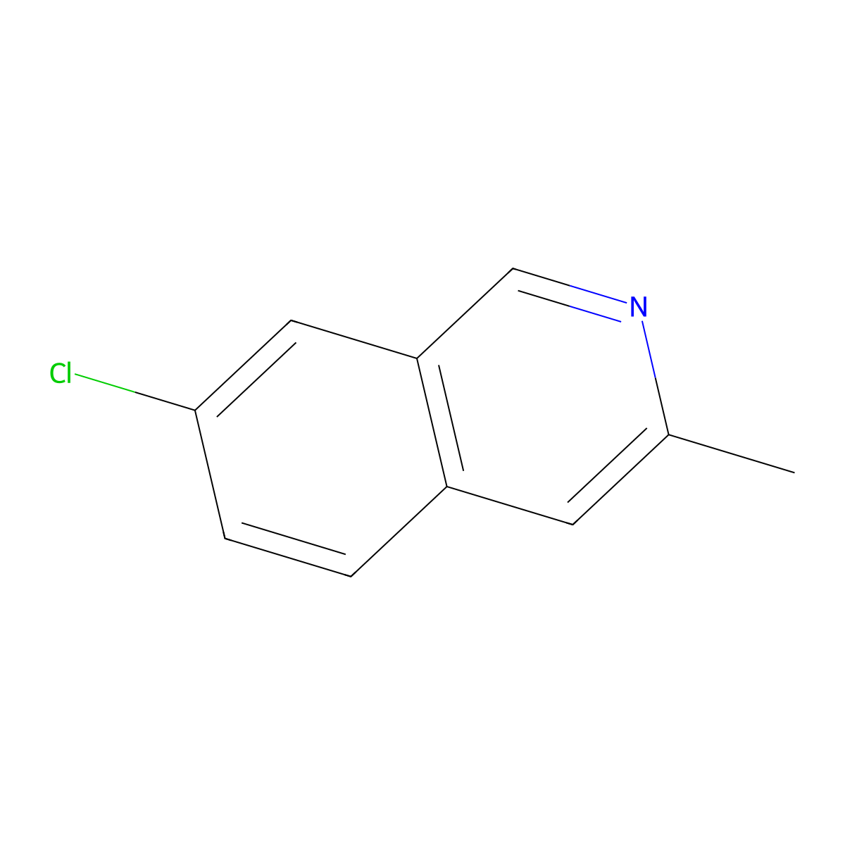 7-Chloro-3-methylisoquinoline molecular structure, CAS 14123-74-1