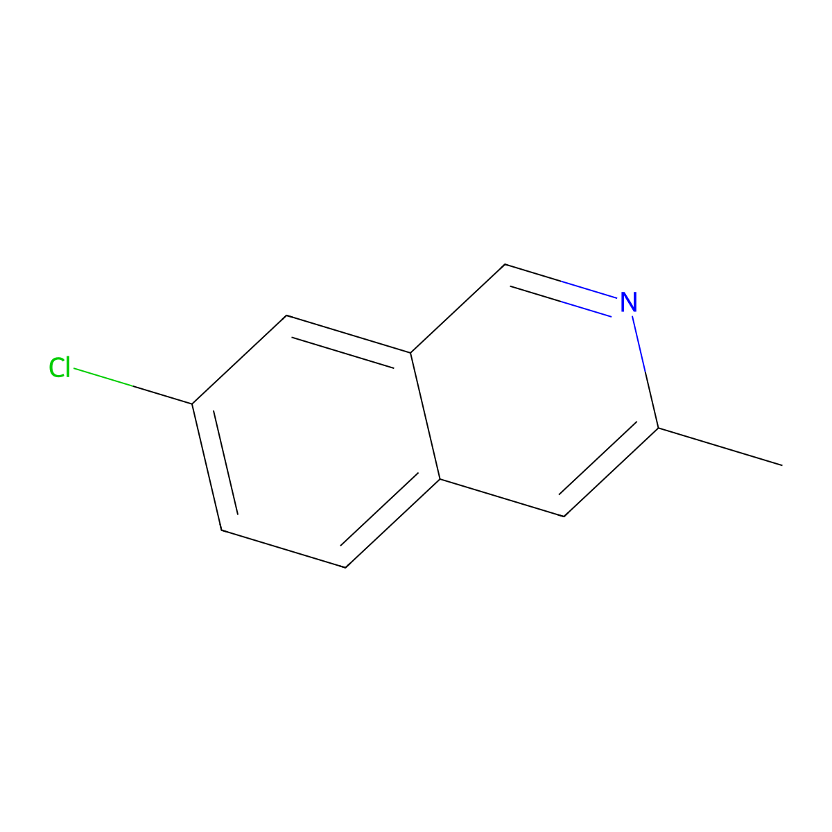 7-Chloro-3-methylisoquinoline molecular structure, CAS 14123-74-1