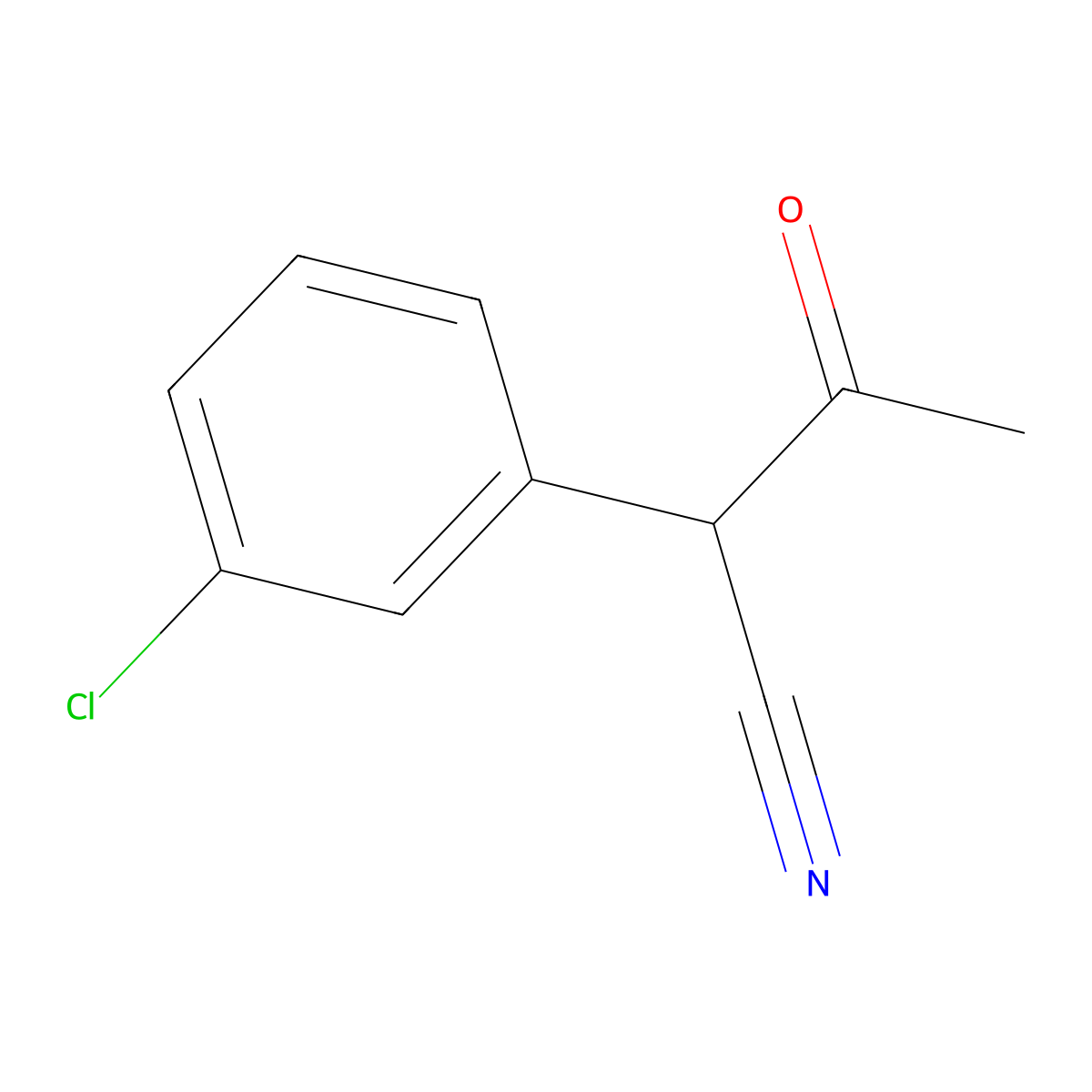 2-(3-Chlorophenyl)-3-oxobutanenitrile molecular structure, CAS 14123-79-6