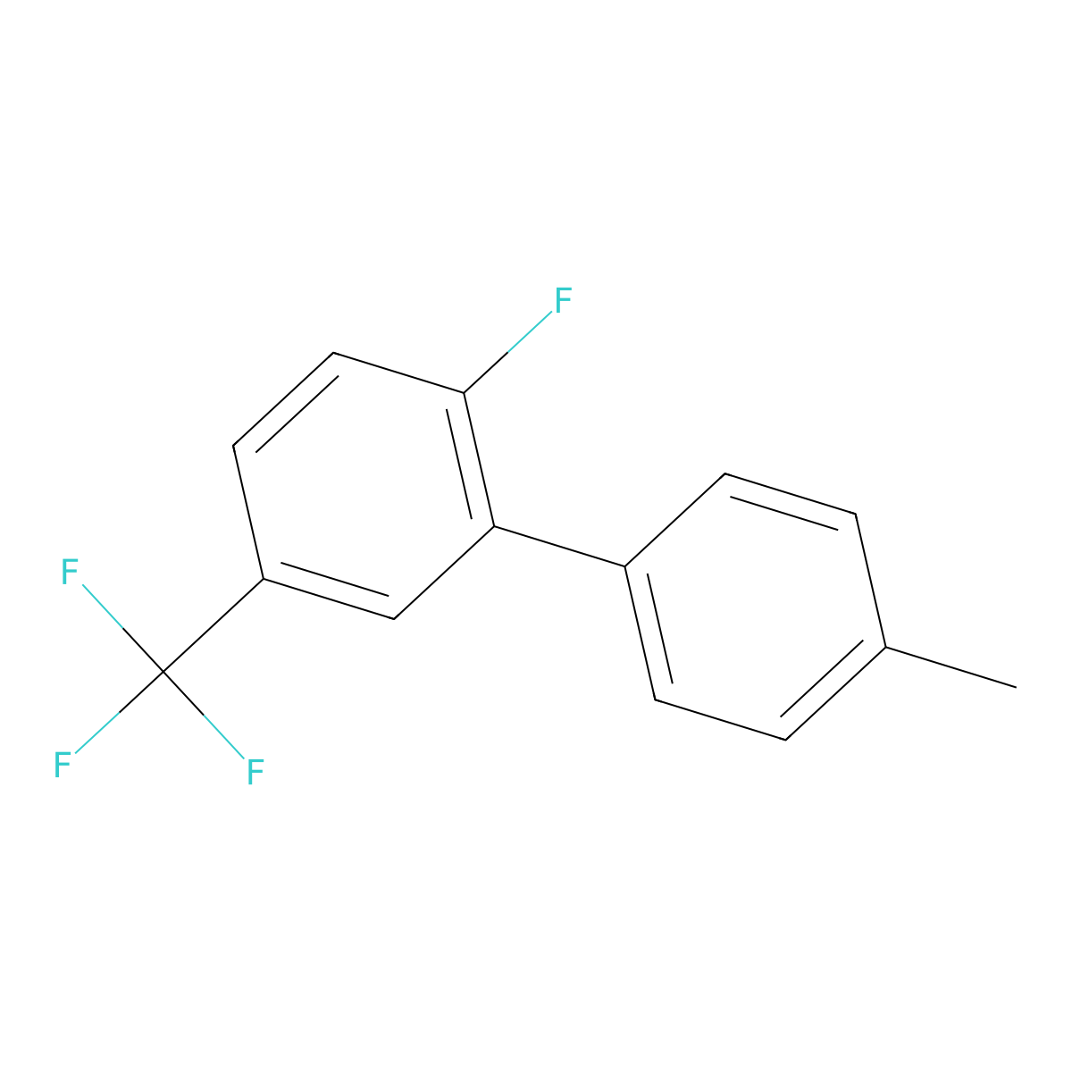 2-Fluoro-4'-methyl-5-(trifluoromethyl)-1,1'-biphenyl molecular structure, CAS 1412329-30-6