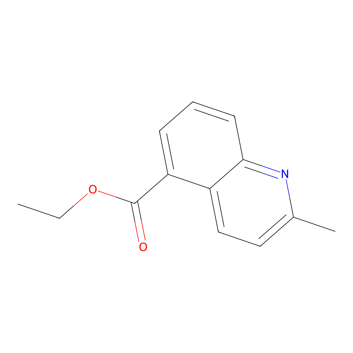 Ethyl 2-methylquinoline-5-carboxylate molecular structure, CAS 141234-05-1