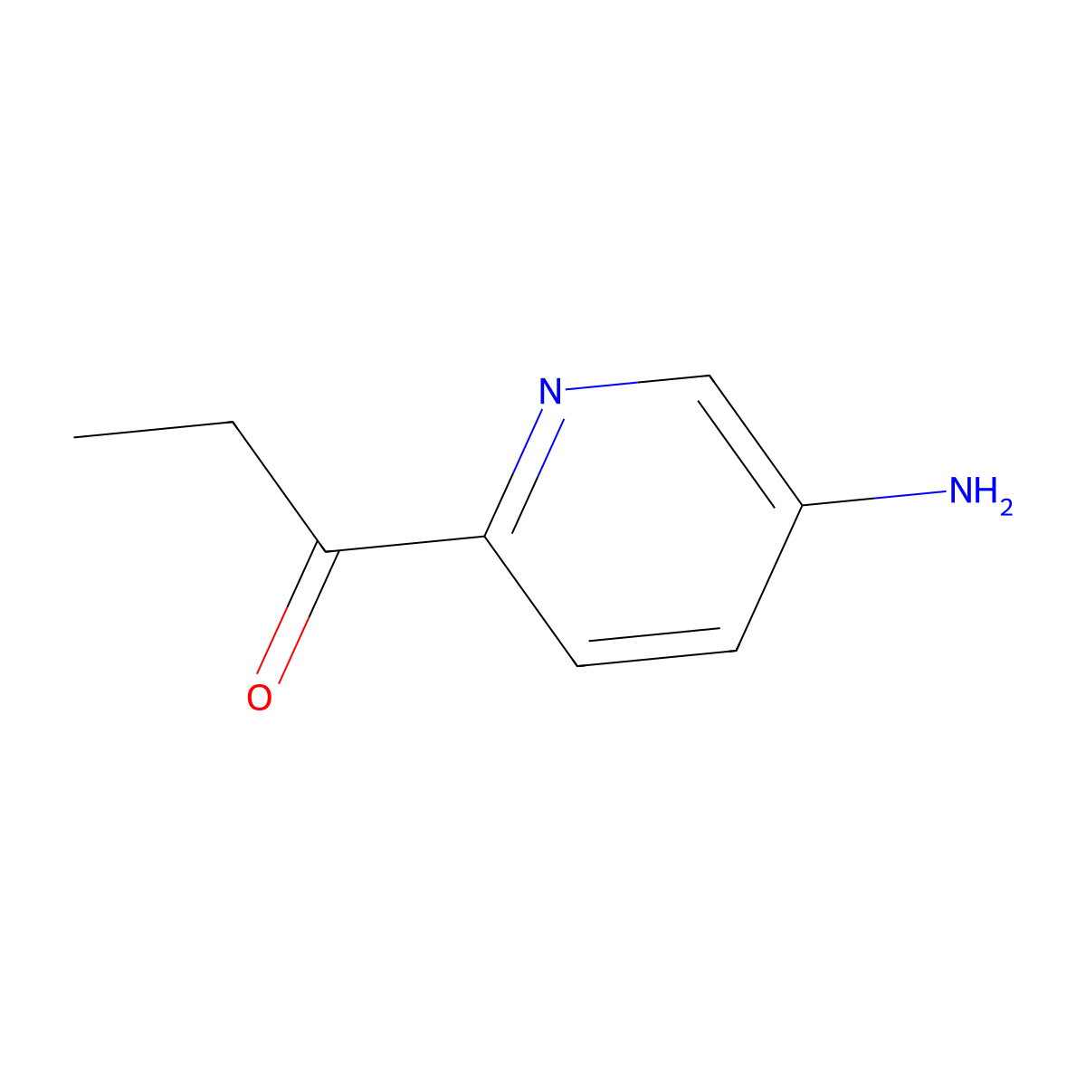 1-(5-Aminopyridin-2-yl)propan-1-one molecular structure, CAS 1412357-21-1