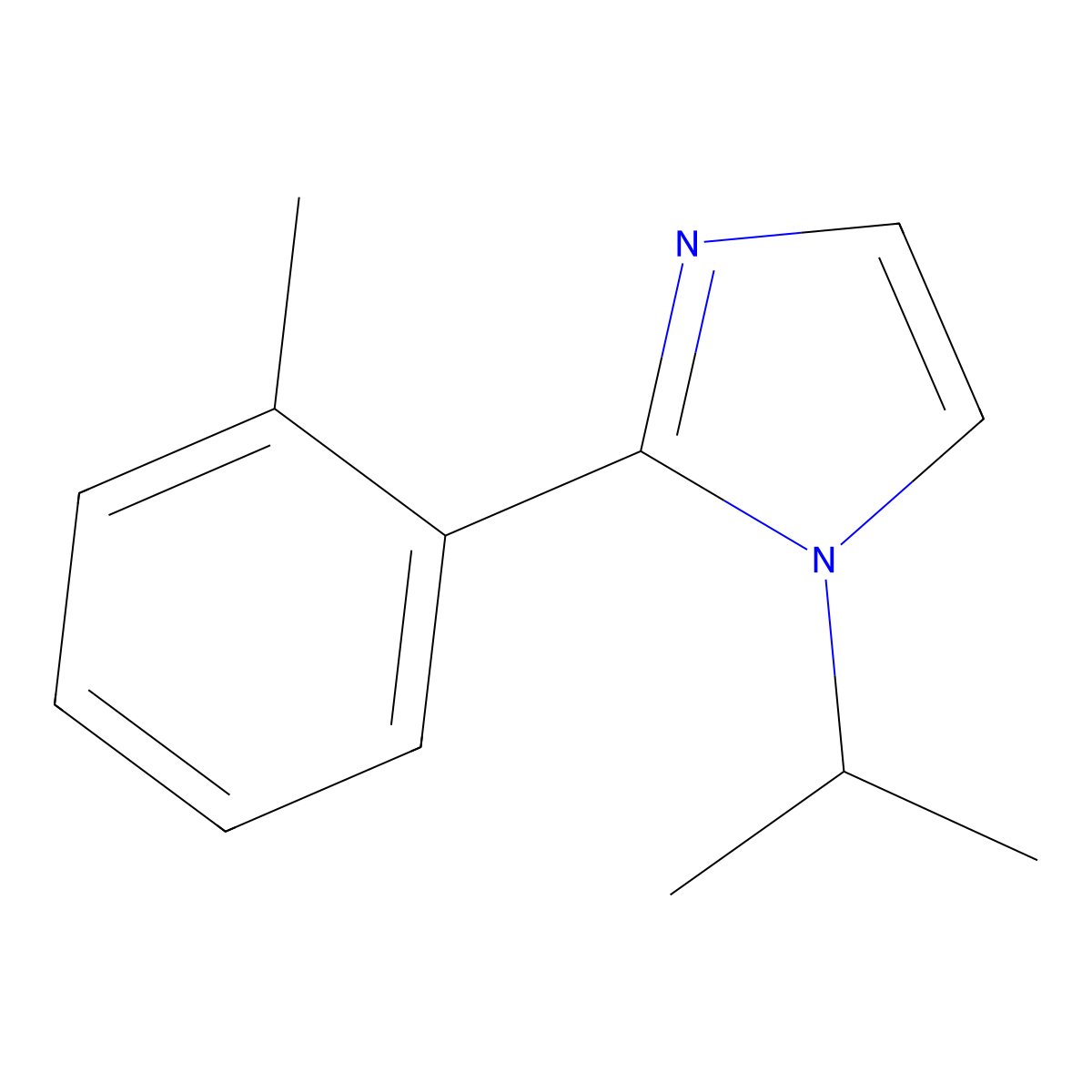 1-isopropyl-2-(o-tolyl)-1H-imidazole molecular structure, CAS 141237-80-1