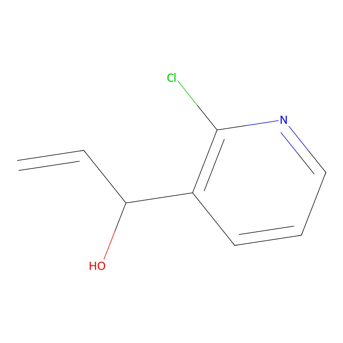 1-(2-Chloropyridin-3-yl)prop-2-en-1-ol molecular structure, CAS 1412404-23-9