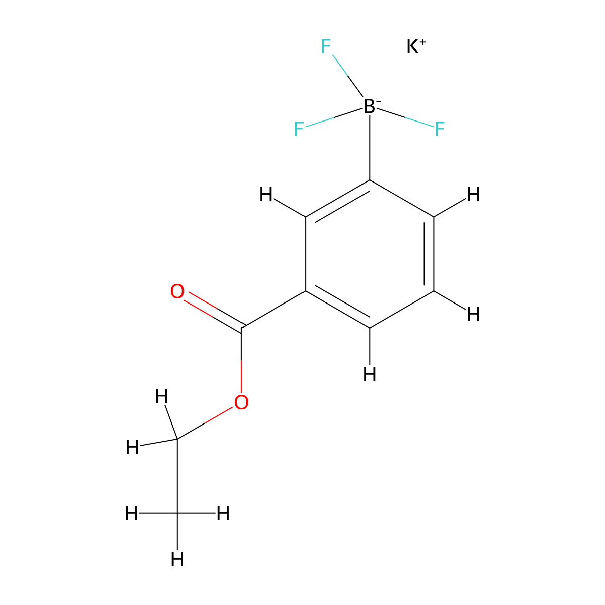 Potassium (3-(ethoxycarbonyl)phenyl)trifluoroborate molecular structure, CAS 1412414-43-7
