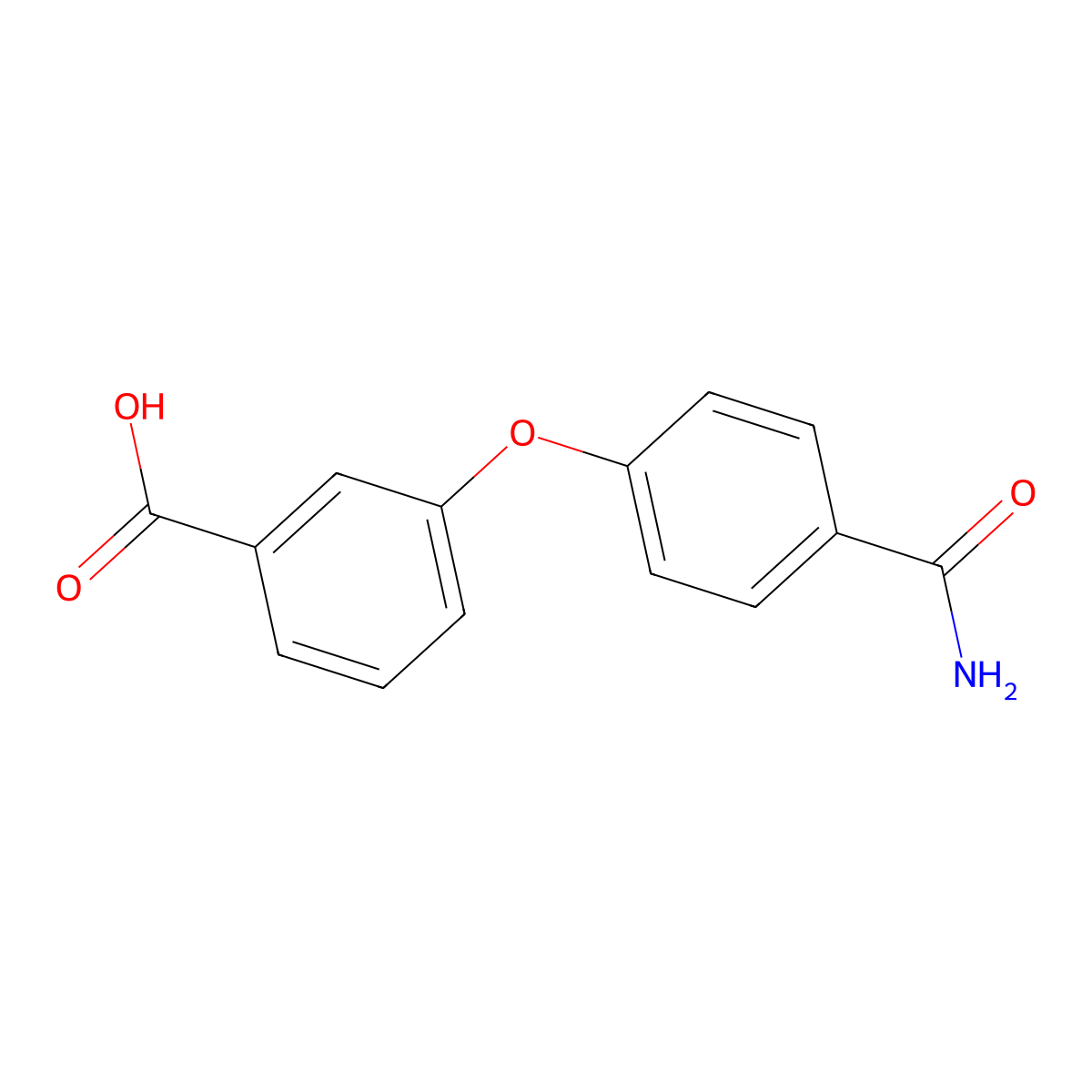 3-[4-(Aminocarbonyl)phenoxy]benzoic acid molecular structure, CAS 1412431-03-8
