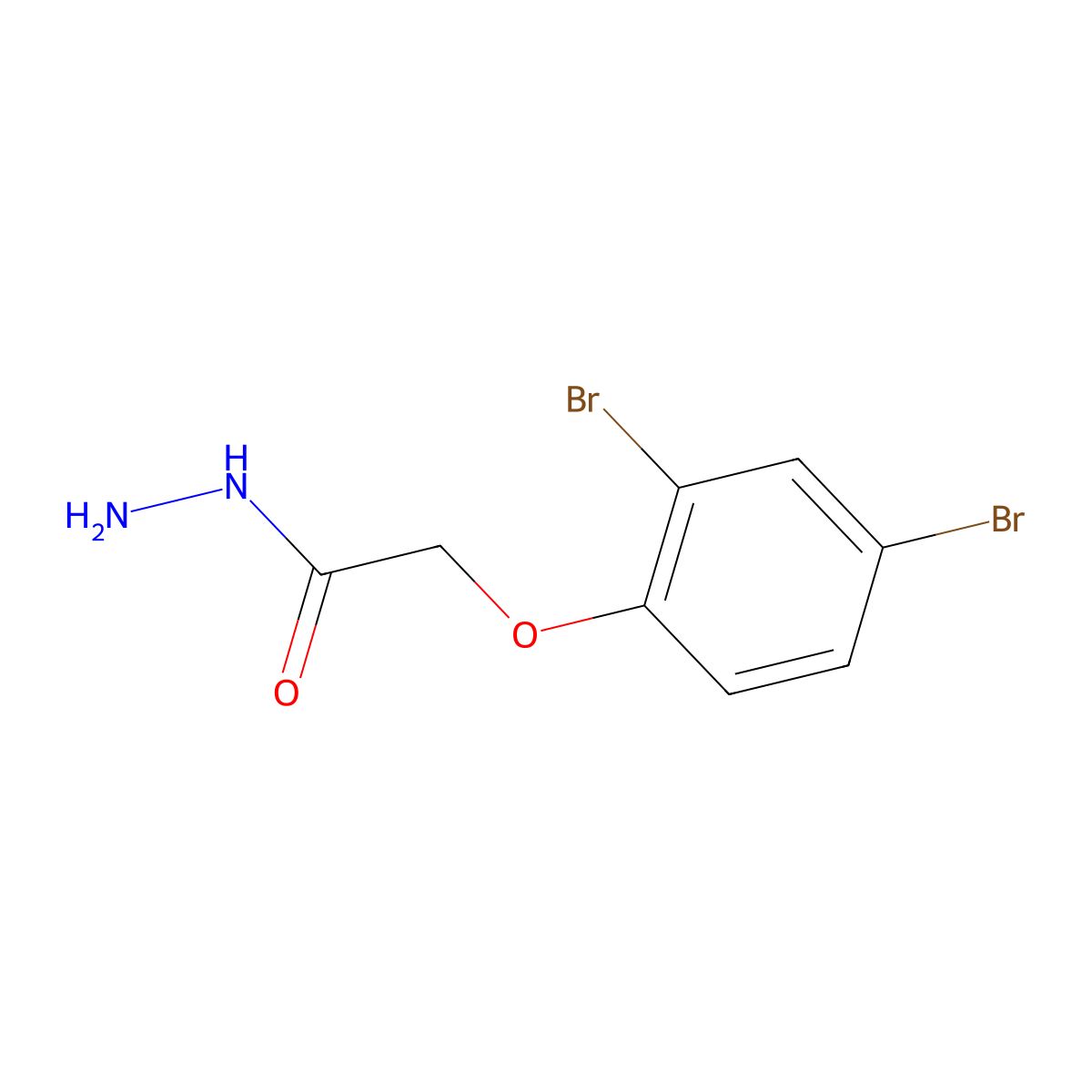 2-(2,4-Dibromophenoxy)acetohydrazide molecular structure, CAS 141244-86-2