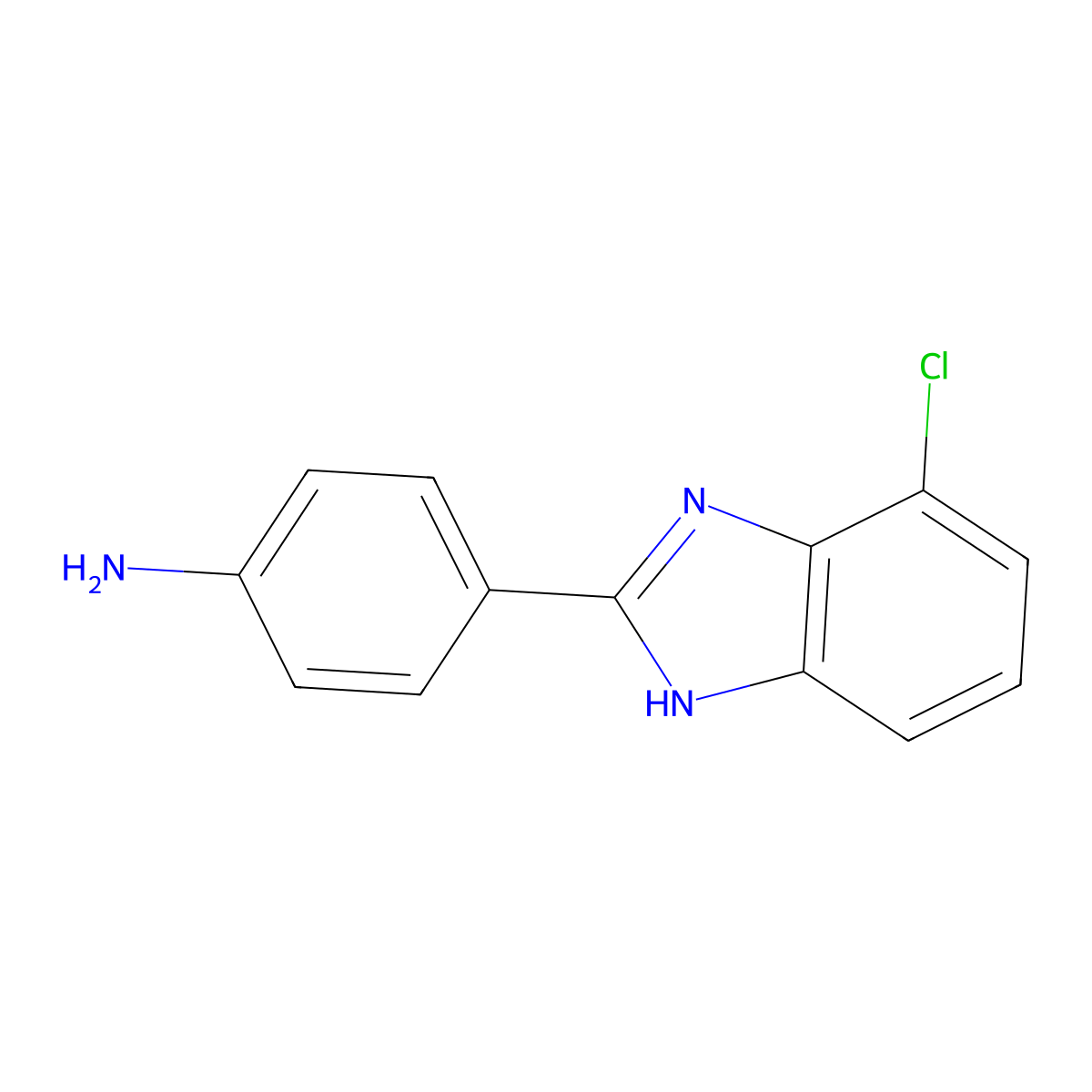 4-(4-chloro-1H-1,3-benzodiazol-2-yl)aniline molecular structure, CAS 141245-78-5