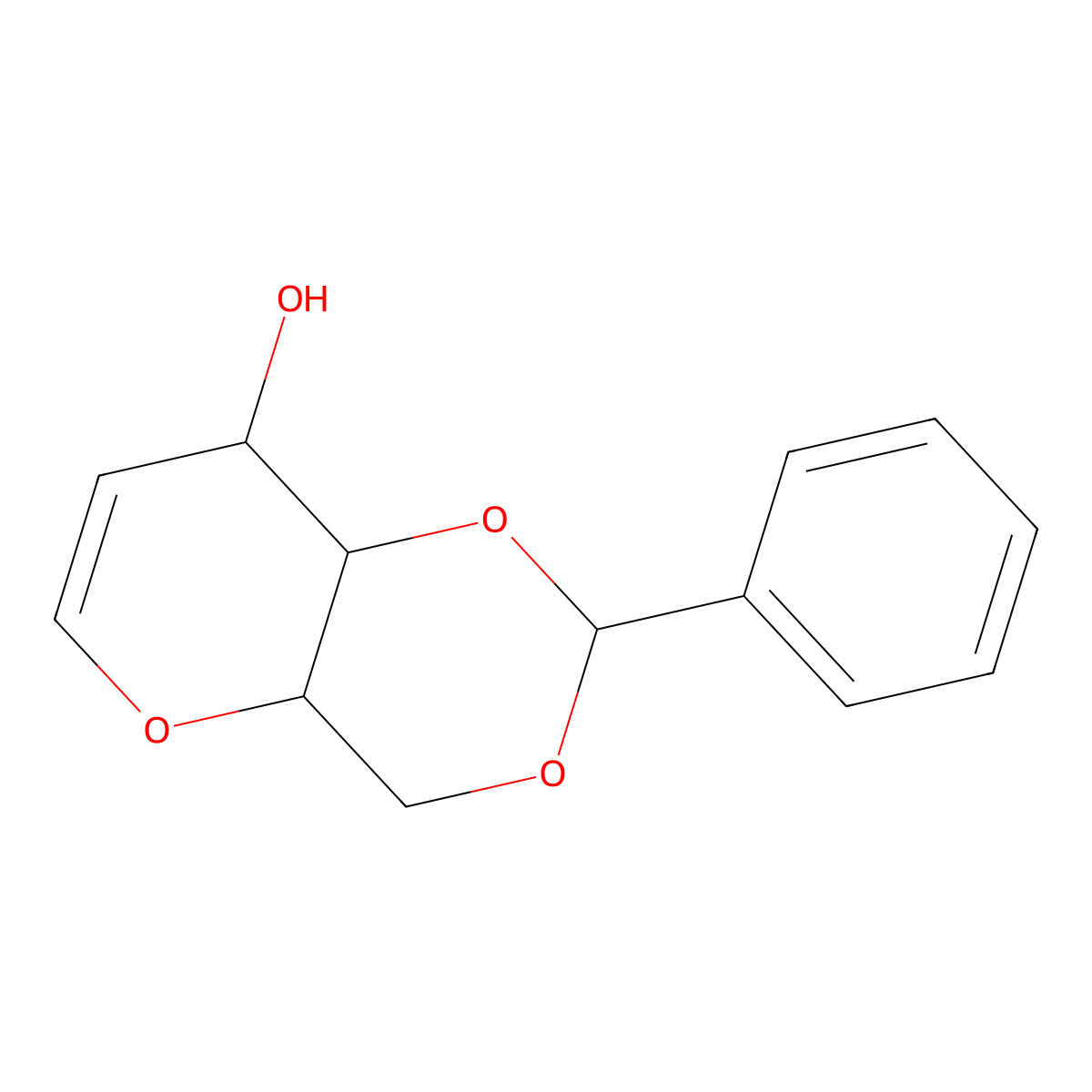 4,6-O-Benzylidene-D-glucal molecular structure, CAS 14125-70-3