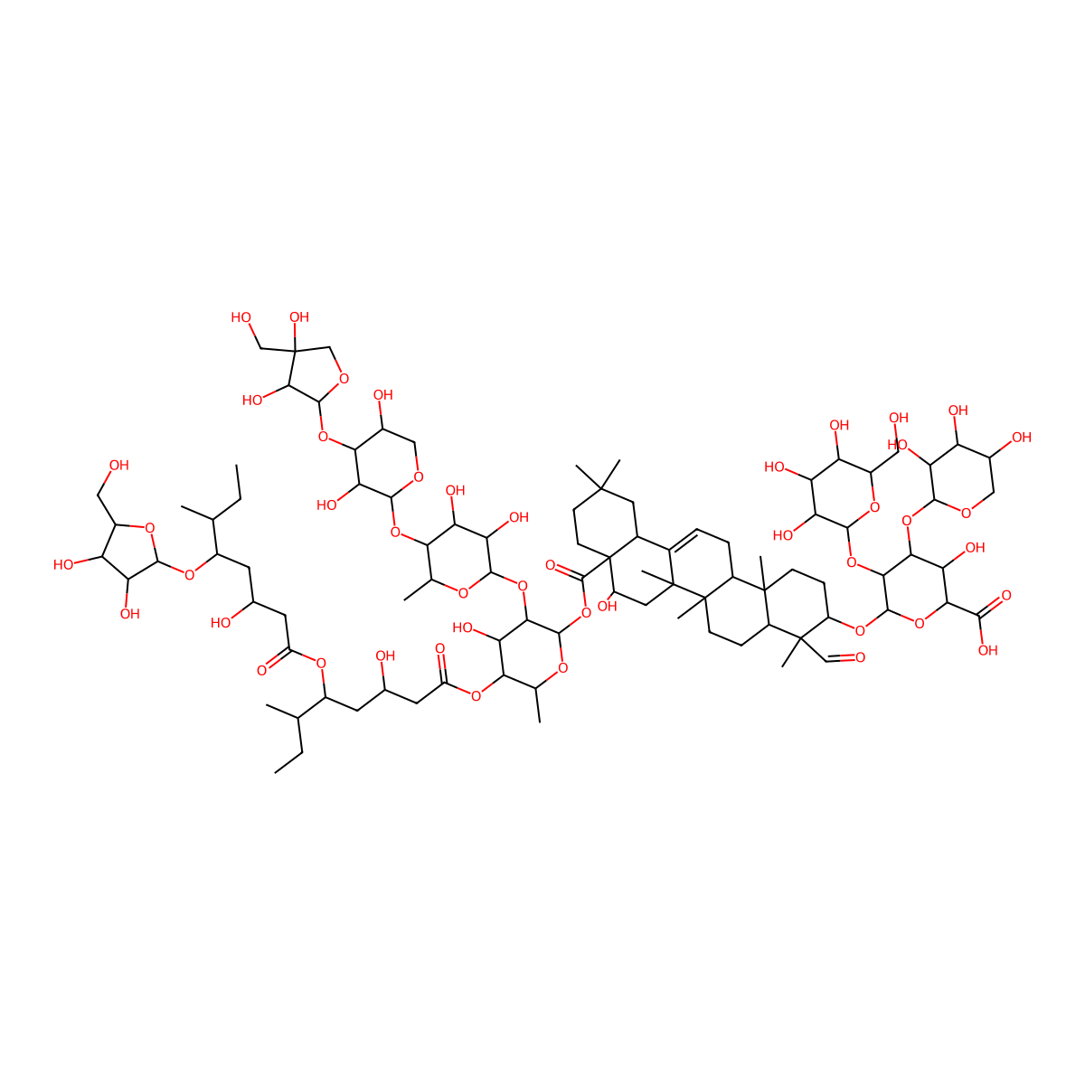 qs-21-apiose isomer molecular structure, CAS 141256-04-4